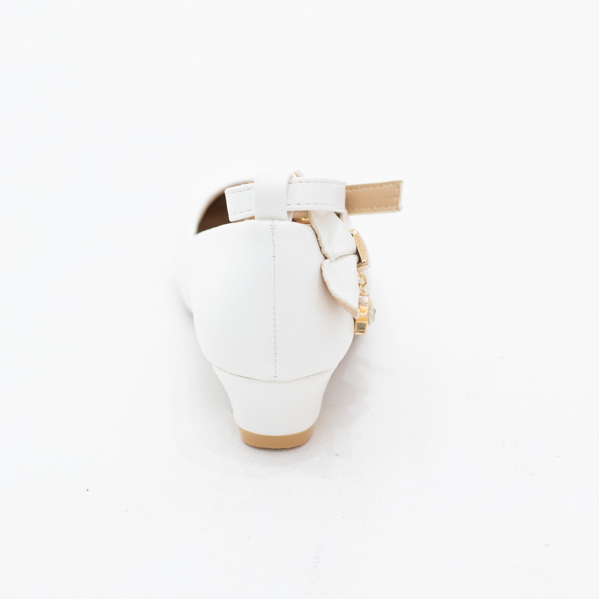 Ulva infant girls ankle strap dress pump with a side back bow detailed