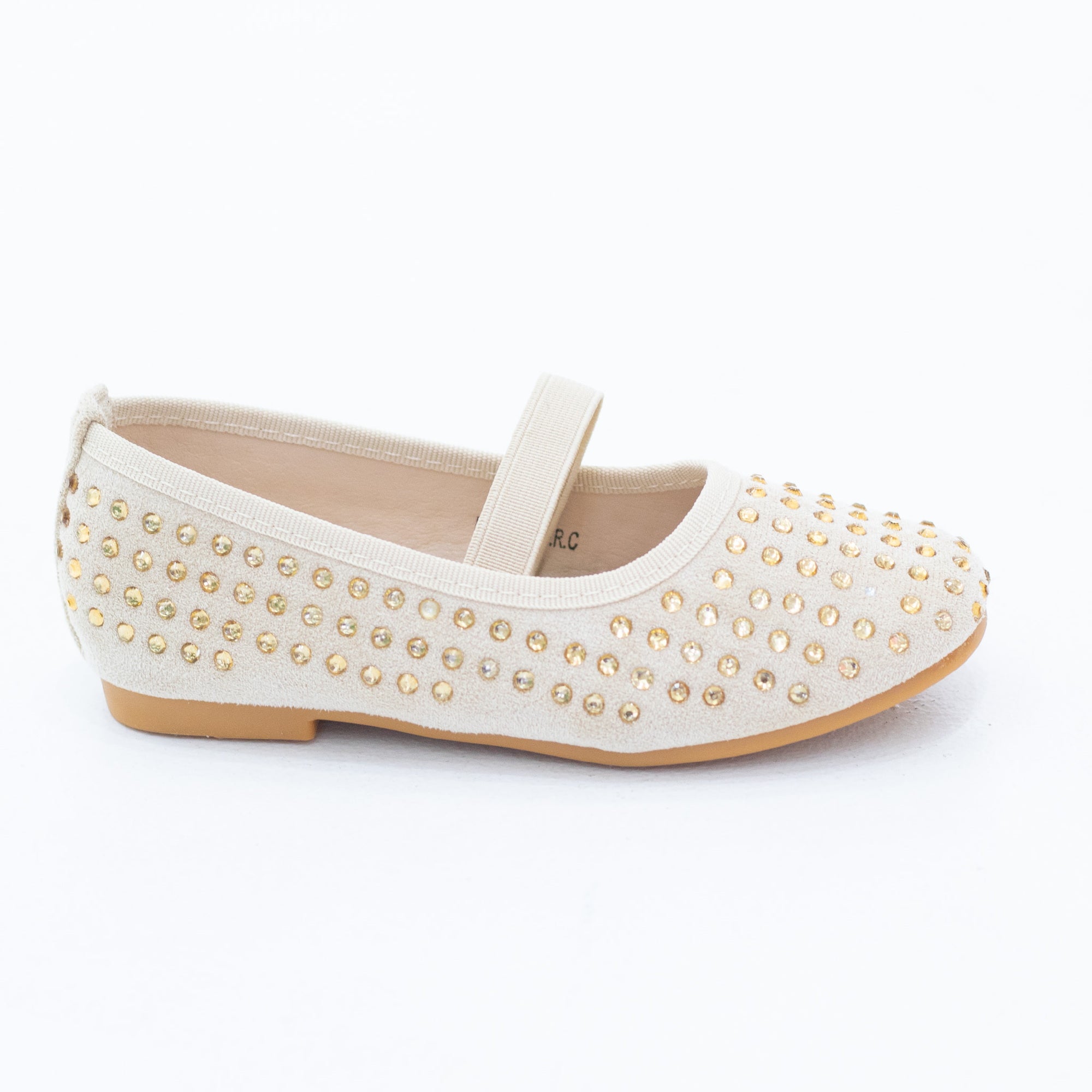 Savia infant girls crystal decor pump with a knot tie bow