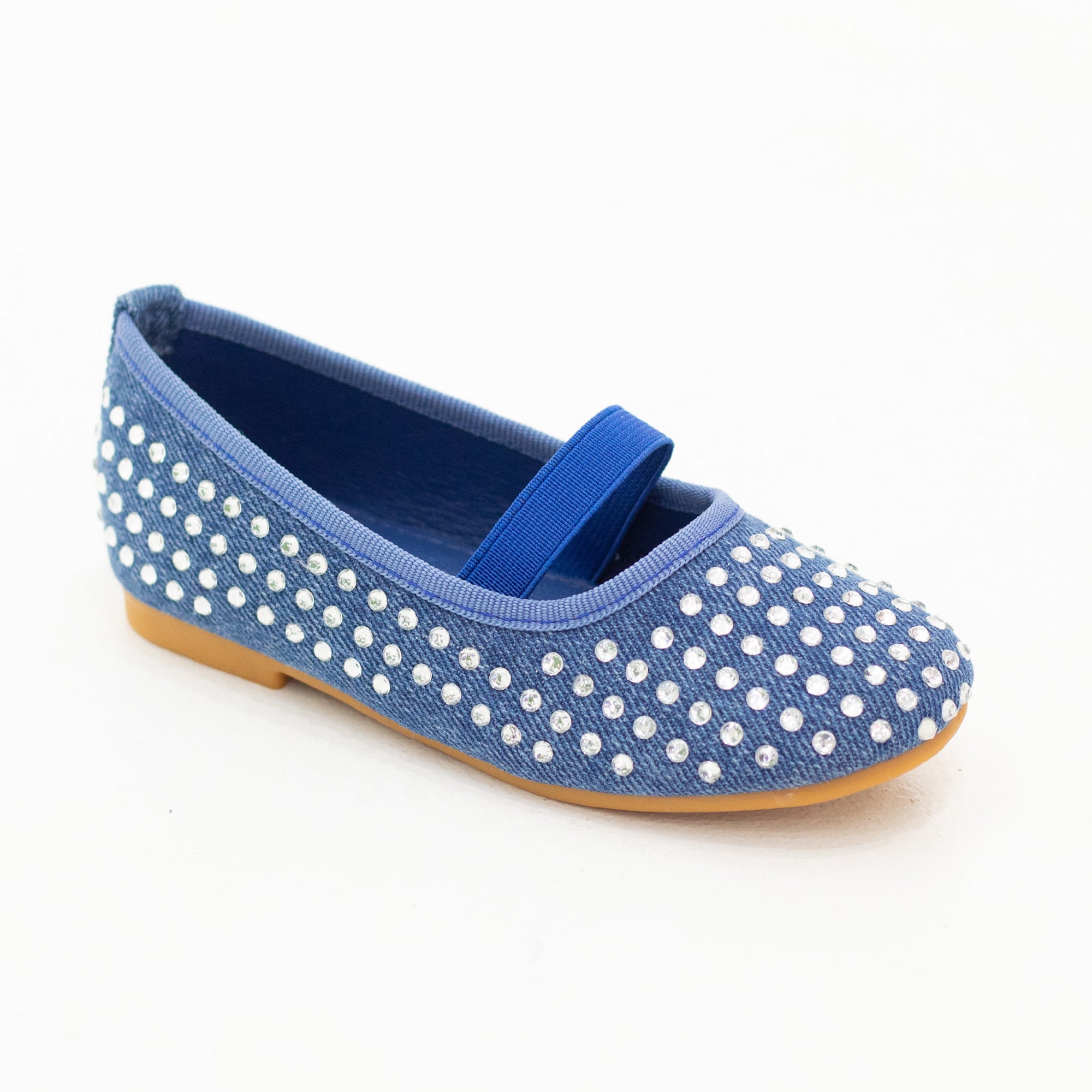 Savia infant girls crystal decor pump with a knot tie bow