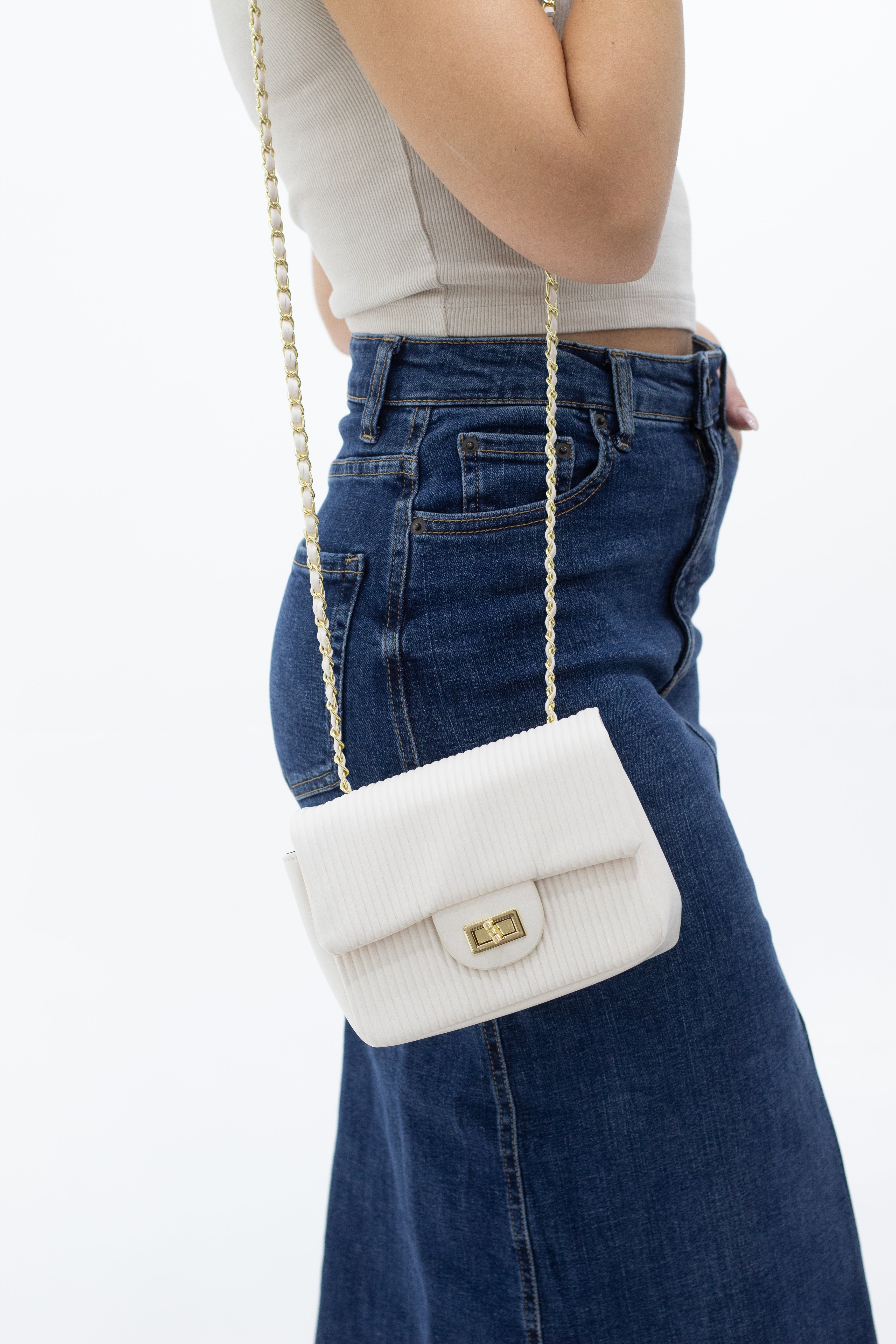 Nuna pleated mini cross-body bag
