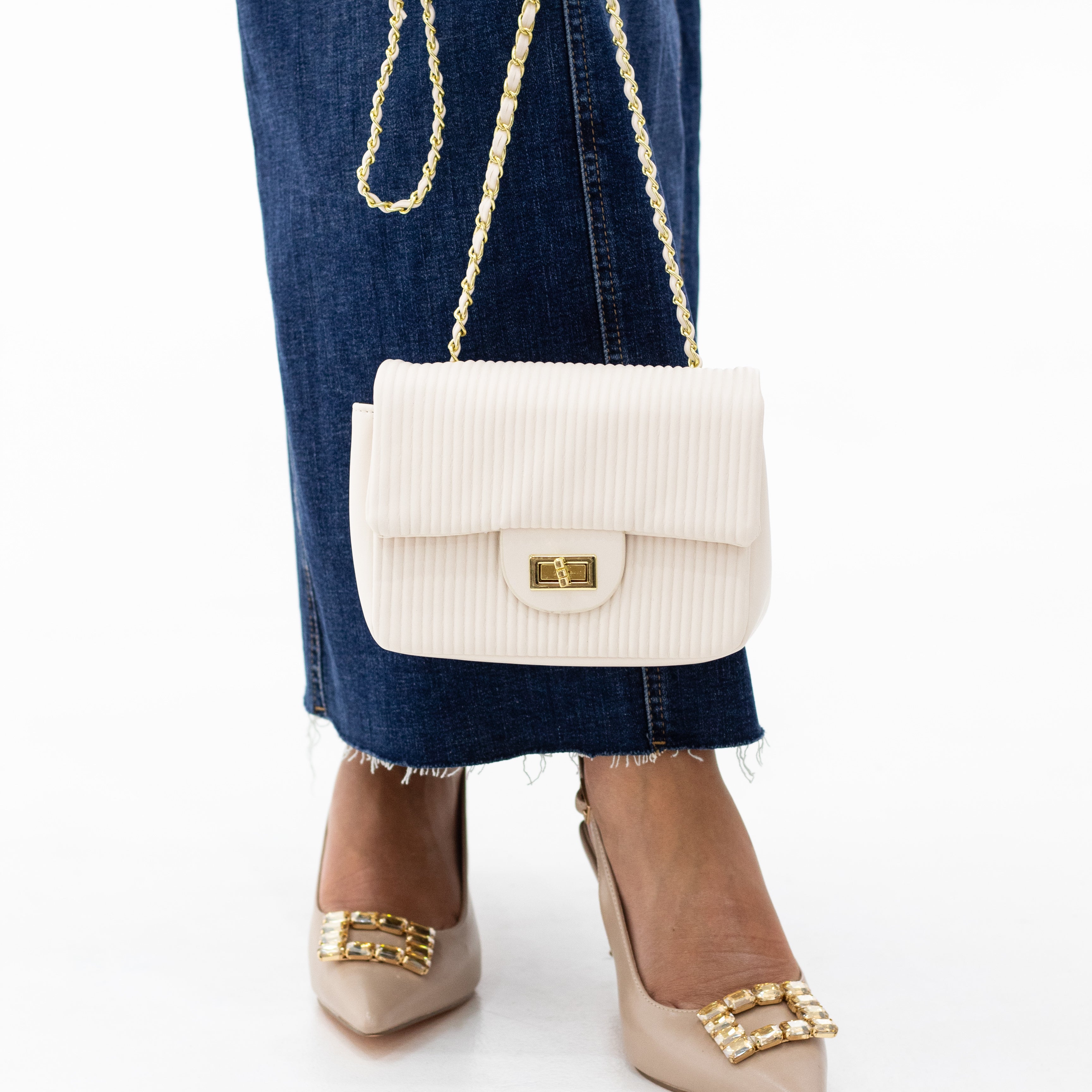 Nuna pleated mini cross-body bag