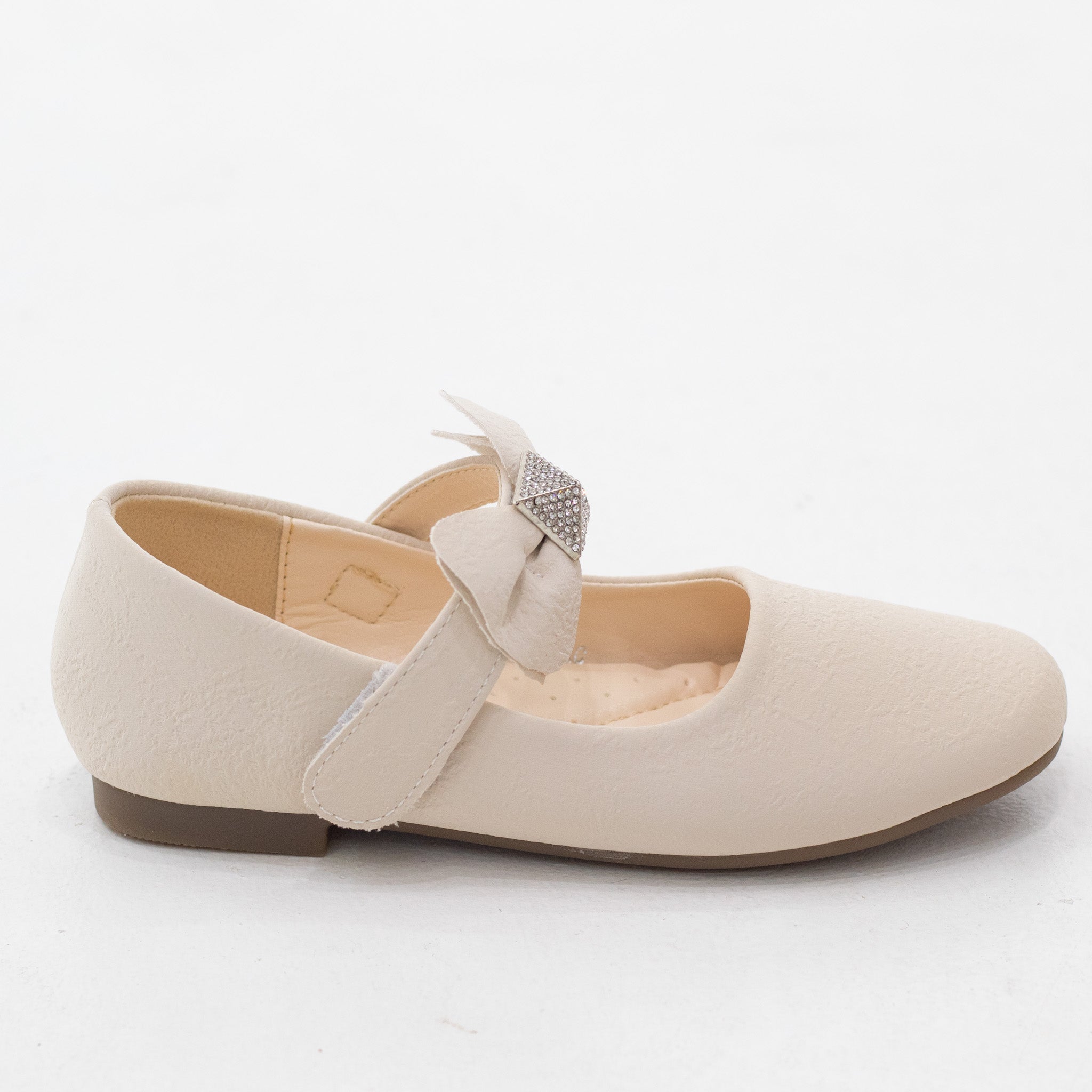 Thea infants girls dress pump with bow strap