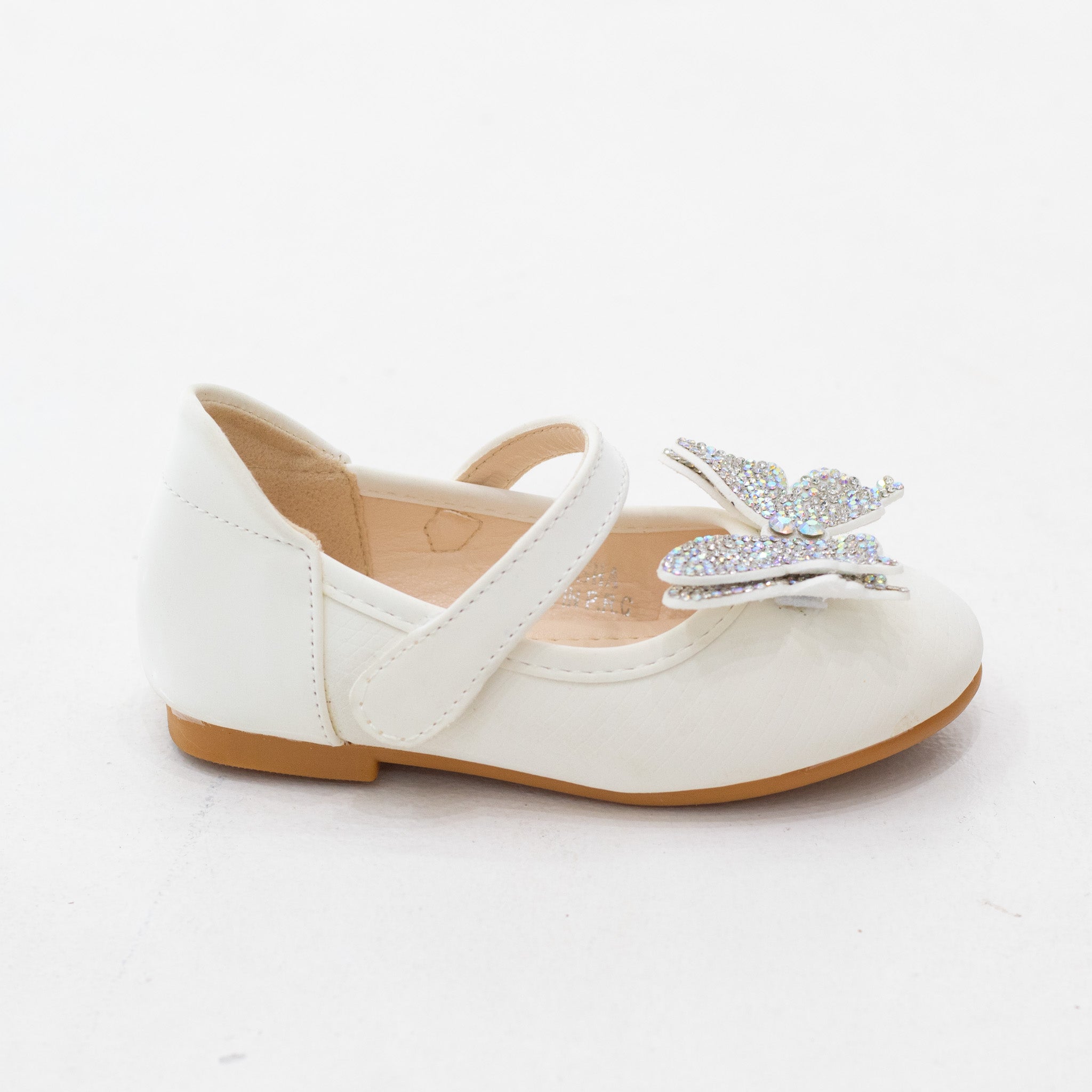 Keysha baby girls butterfly detailed dress pump