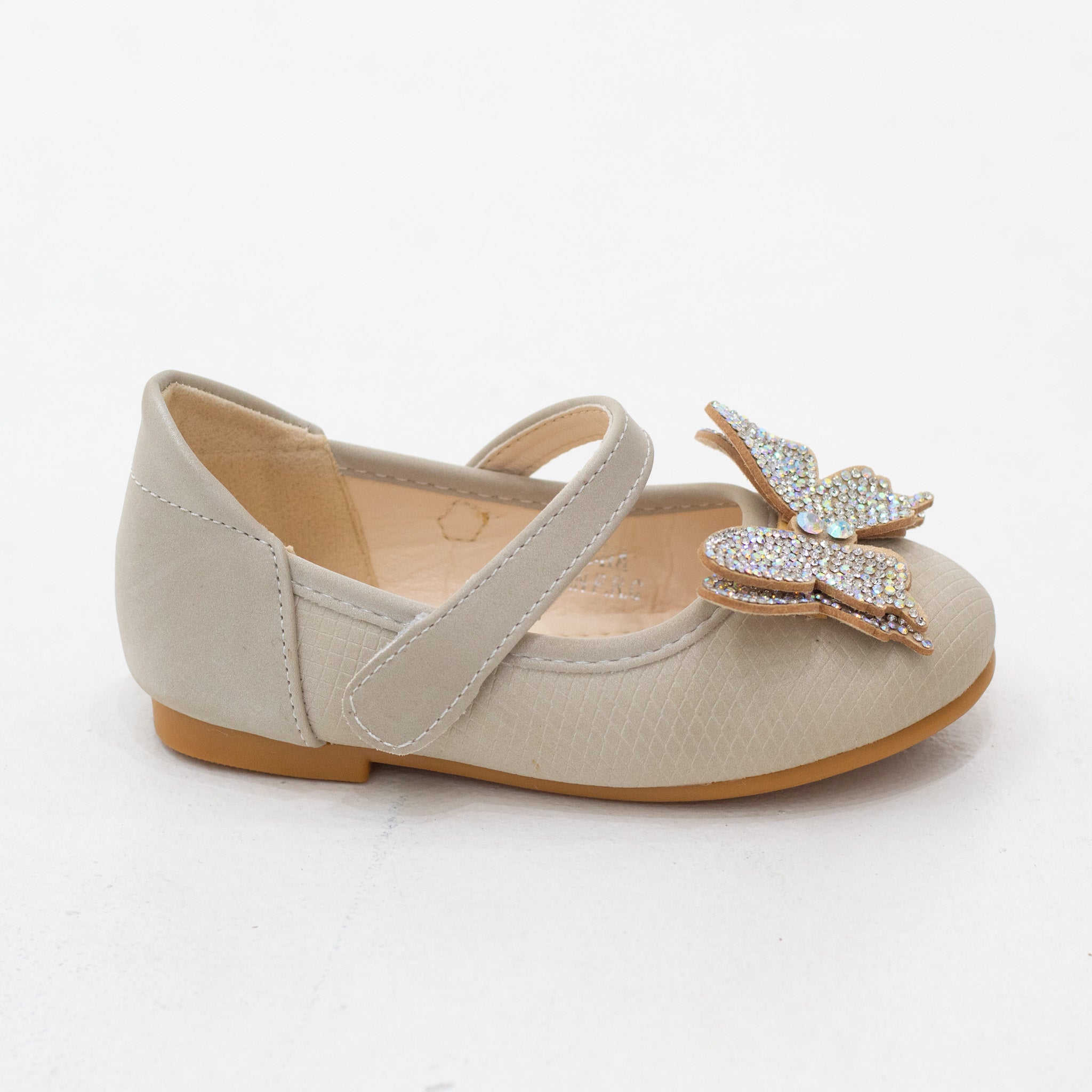 Keysha baby girls butterfly detailed dress pump