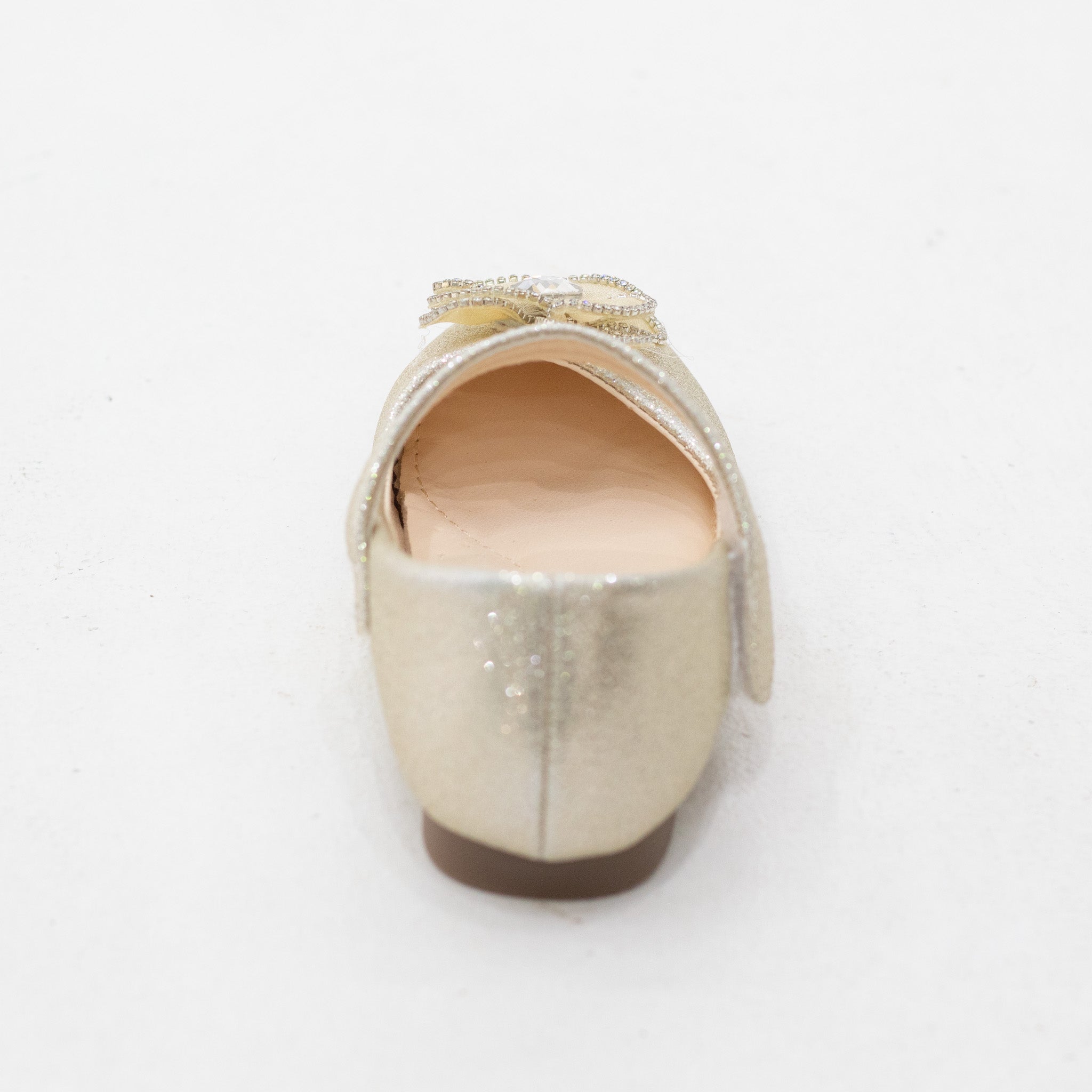 Moa baby girls shimmer flower detailed dress pump