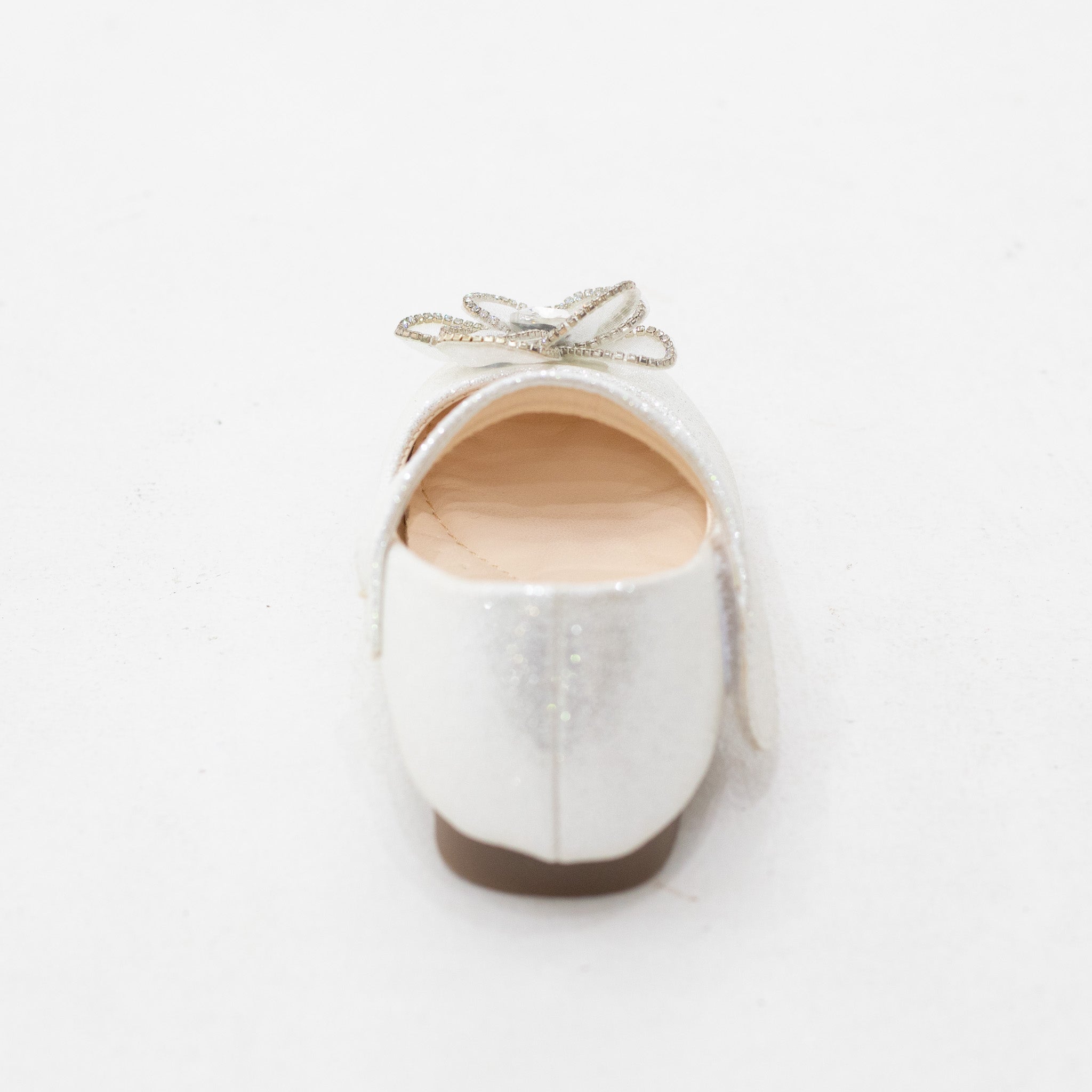 Moa baby girls shimmer flower detailed dress pump