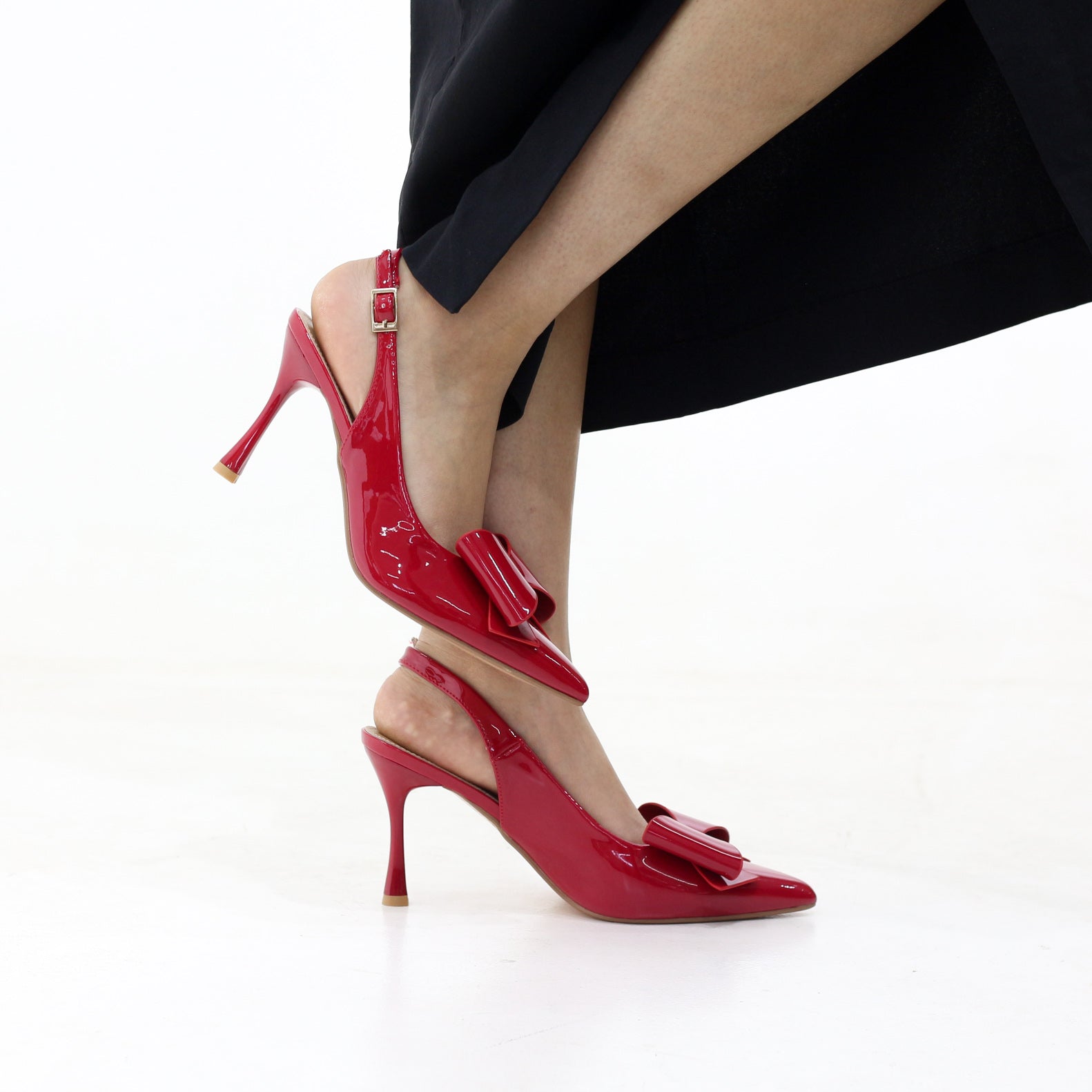 Flynn patent slingback stiletto 8.5cm heel