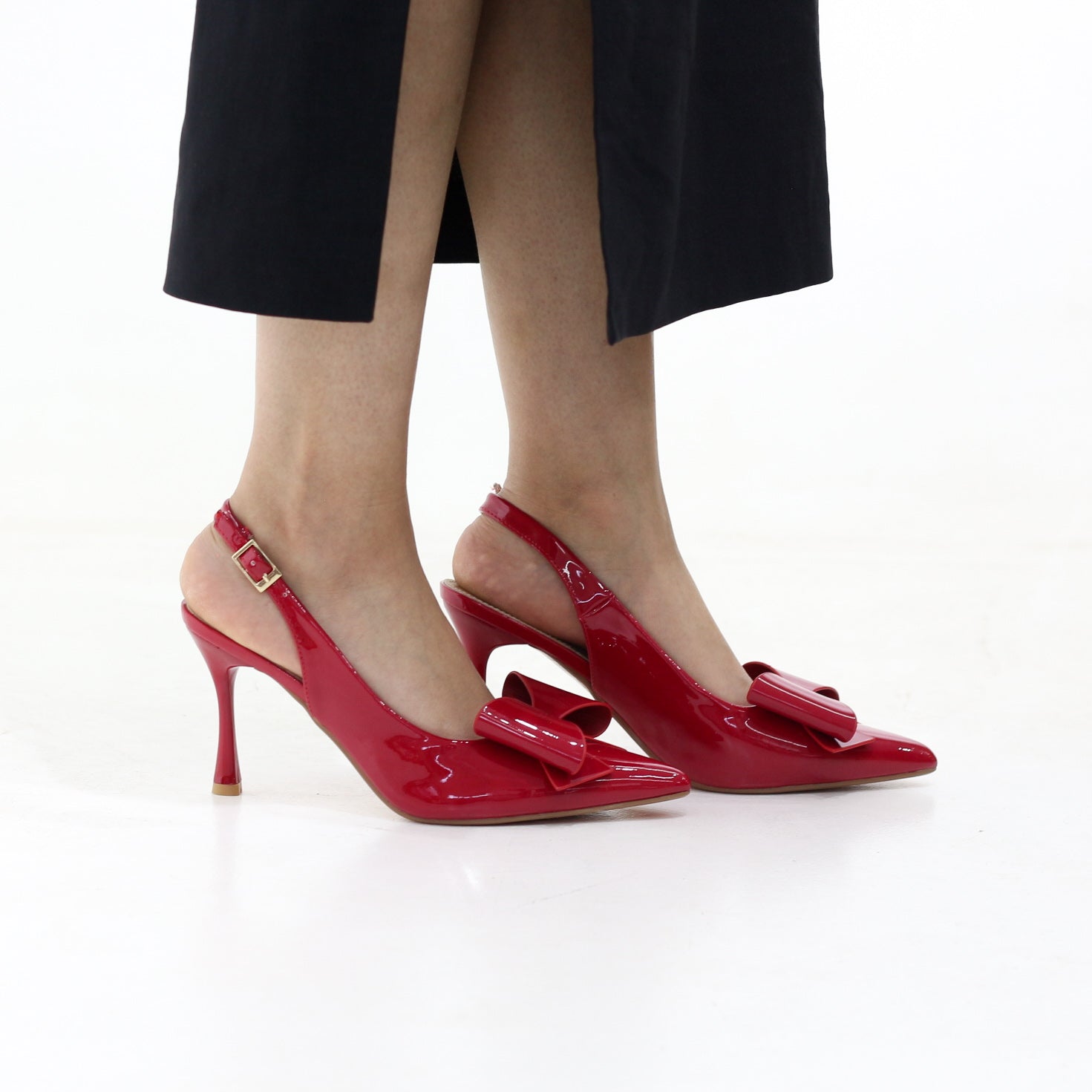 Flynn patent slingback stiletto 8.5cm heel