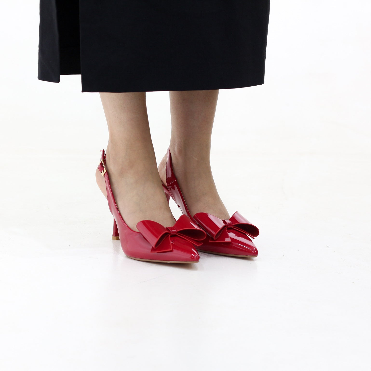 Flynn patent slingback stiletto 8.5cm heel