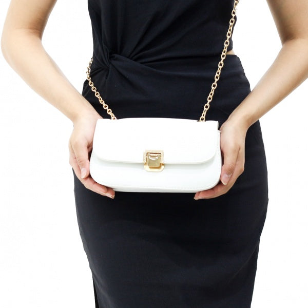 Rutile elegant shoulder bag with gold chain strap
