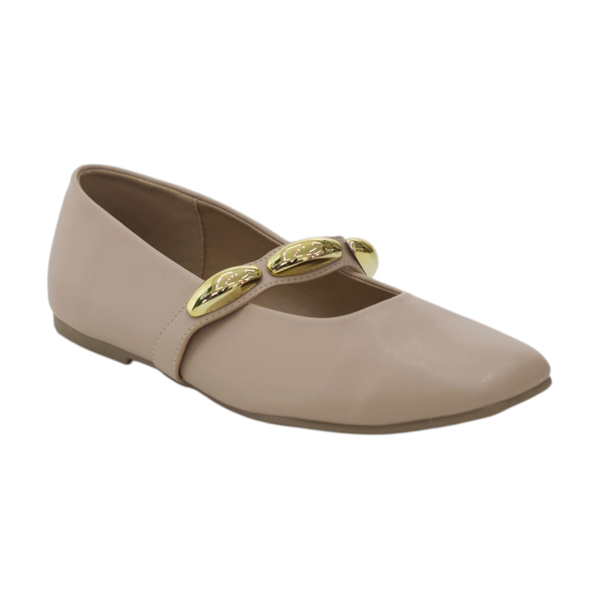 Kumo flat ballarina with gold trims pump shoe
