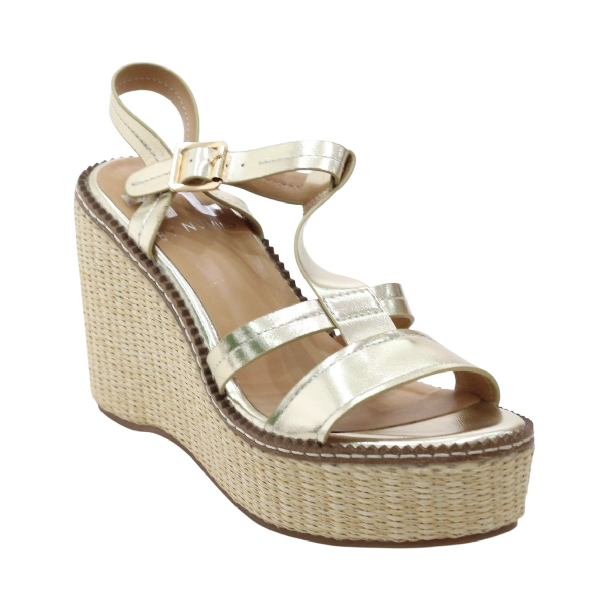 Begona wedge sandals with ankle strap woven sole