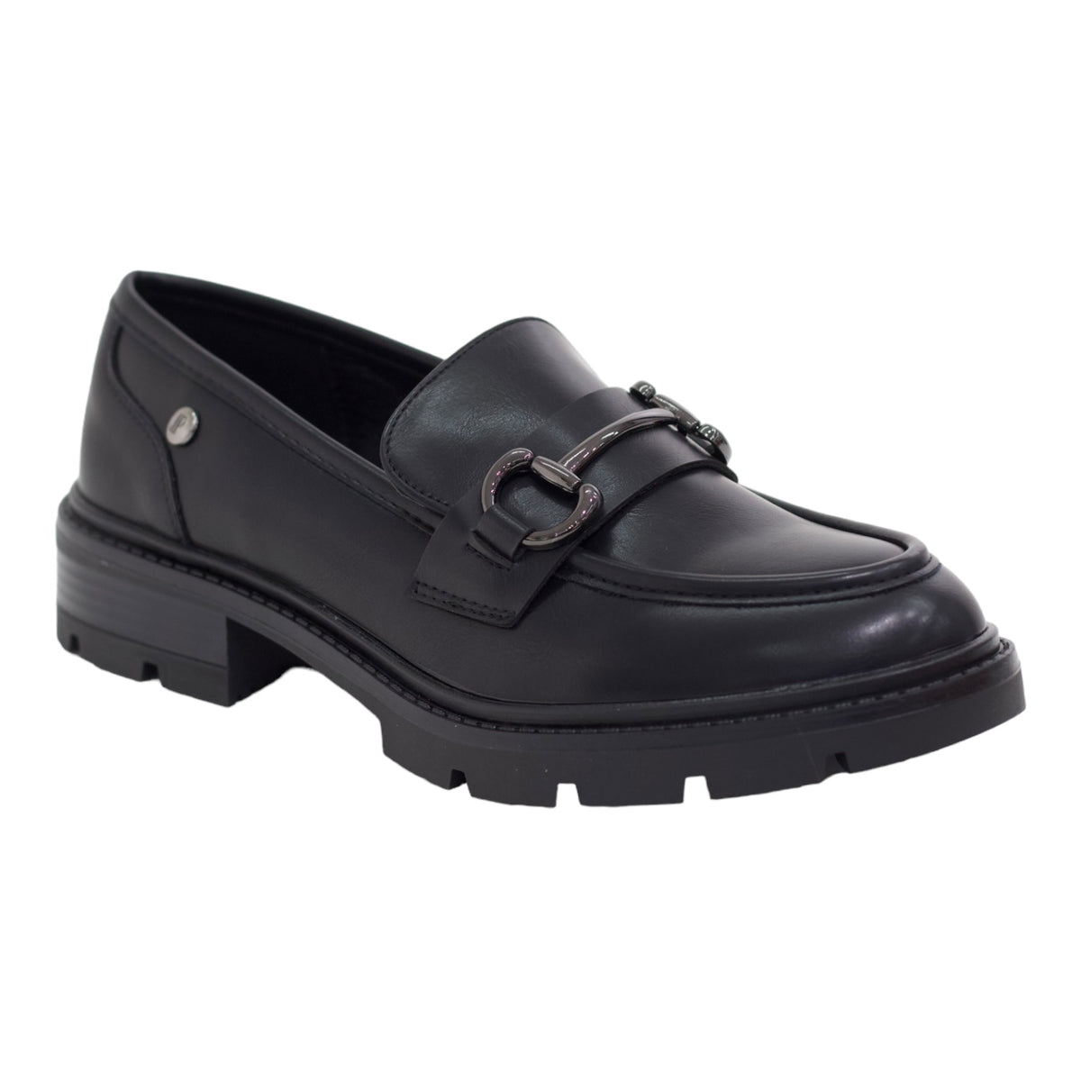 Franoli loafer chuncky with two circle black