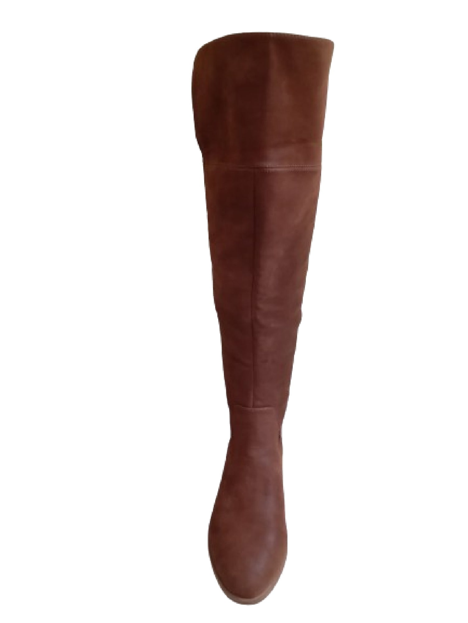 Mia nu-buck knee high flat boot brown