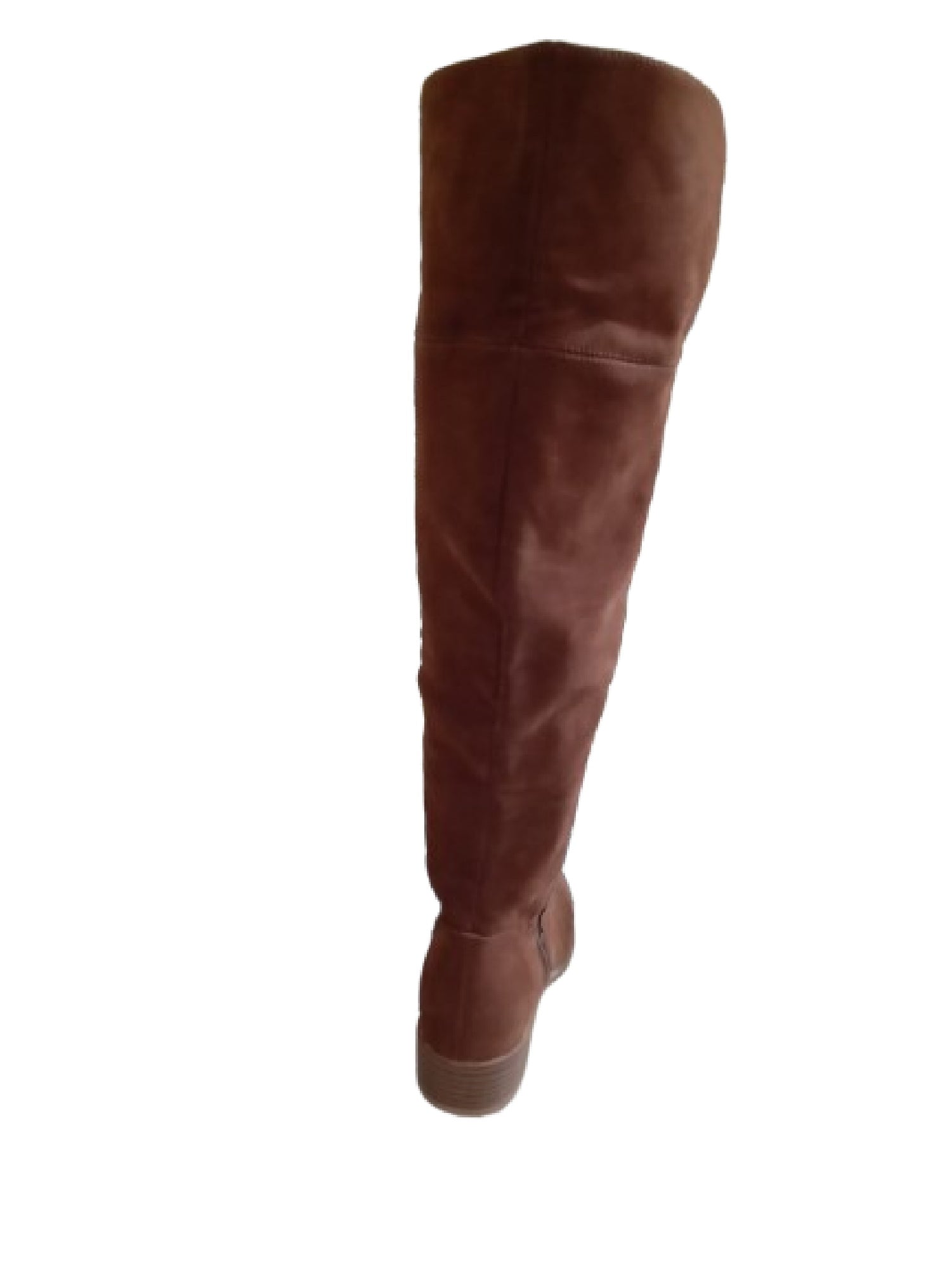 Mia nu-buck knee high flat boot brown