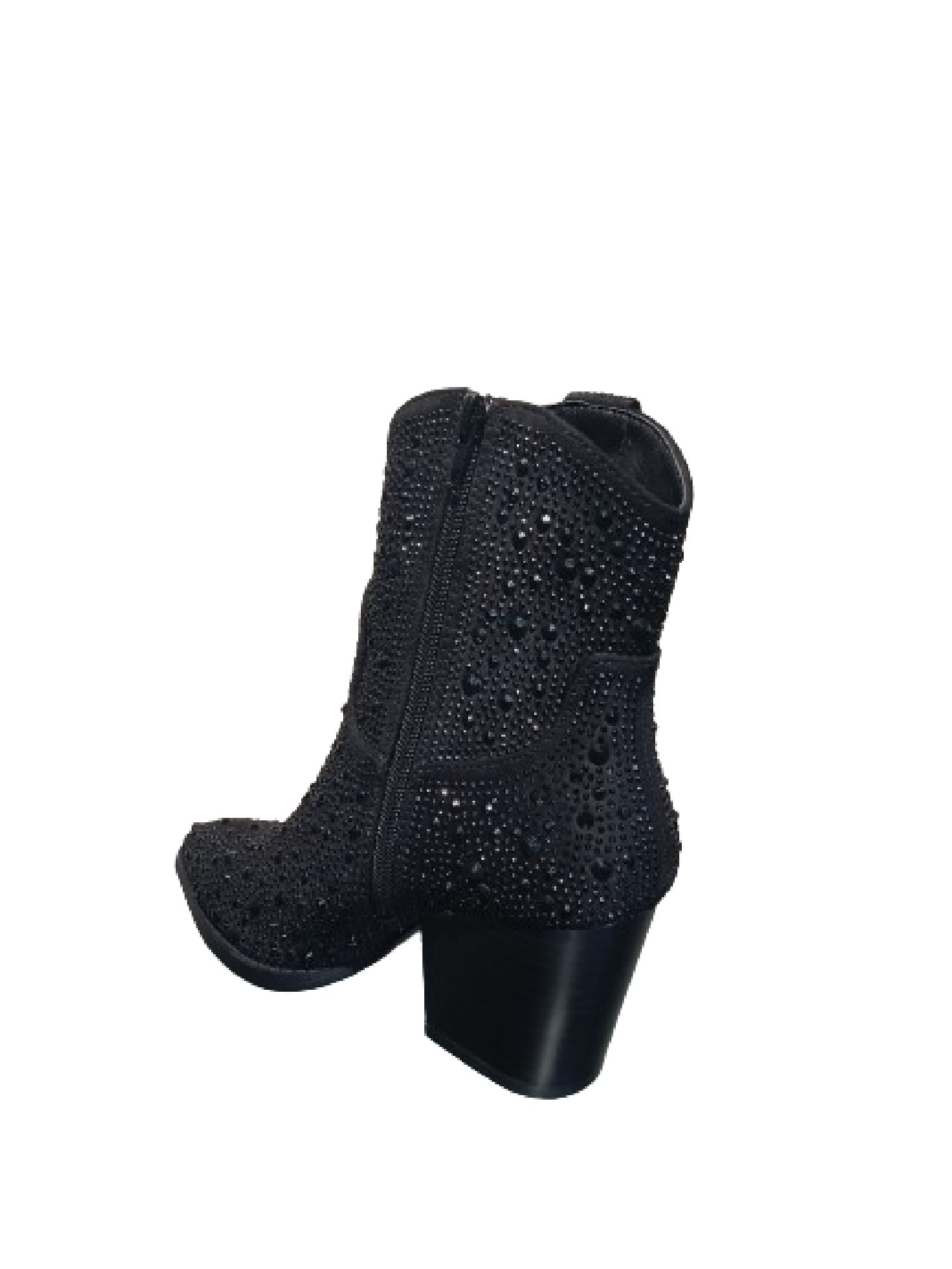 Penny diamante embellished PUNYBY cowboy heel bootie black