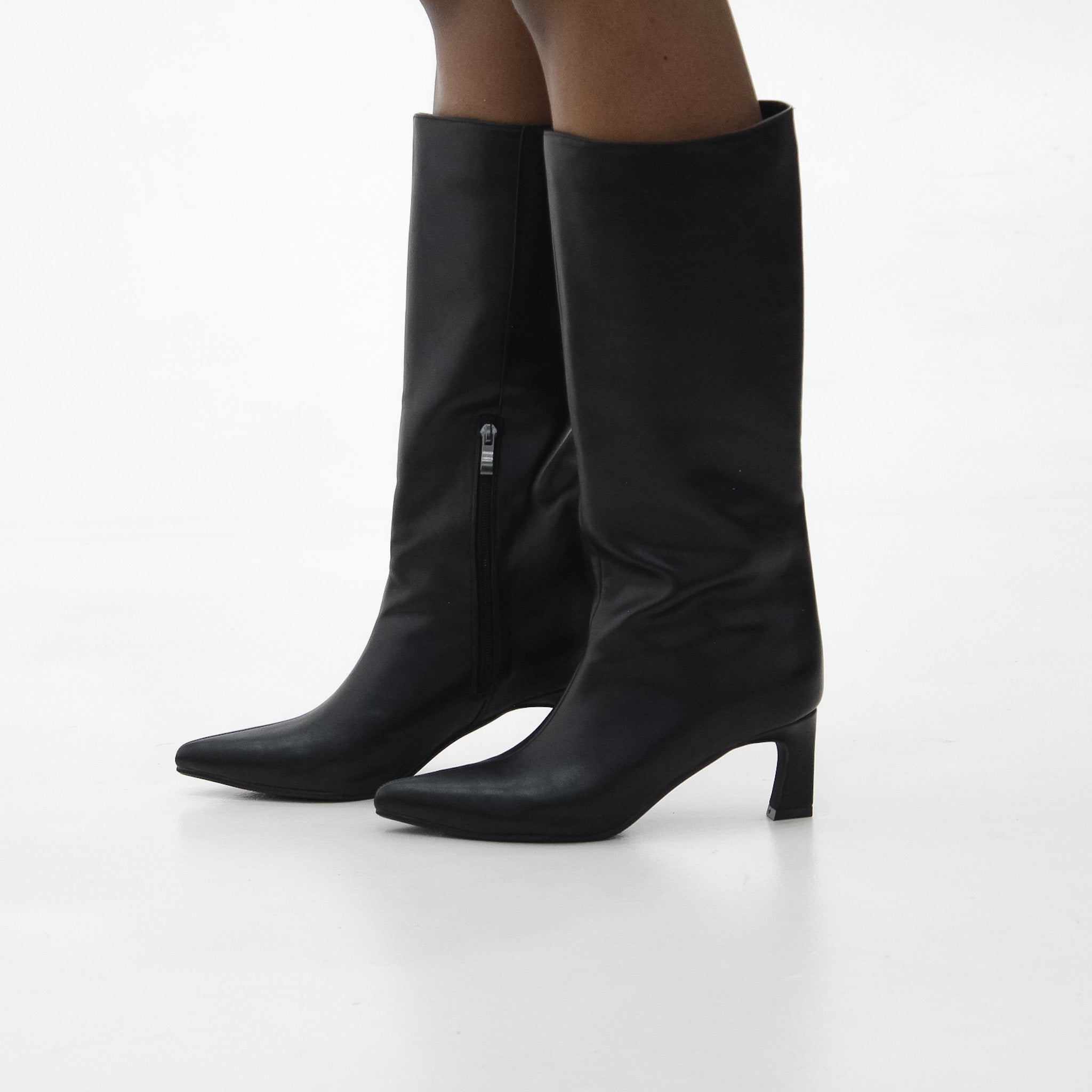 Bogna pointy toe long boot on 6cm heel