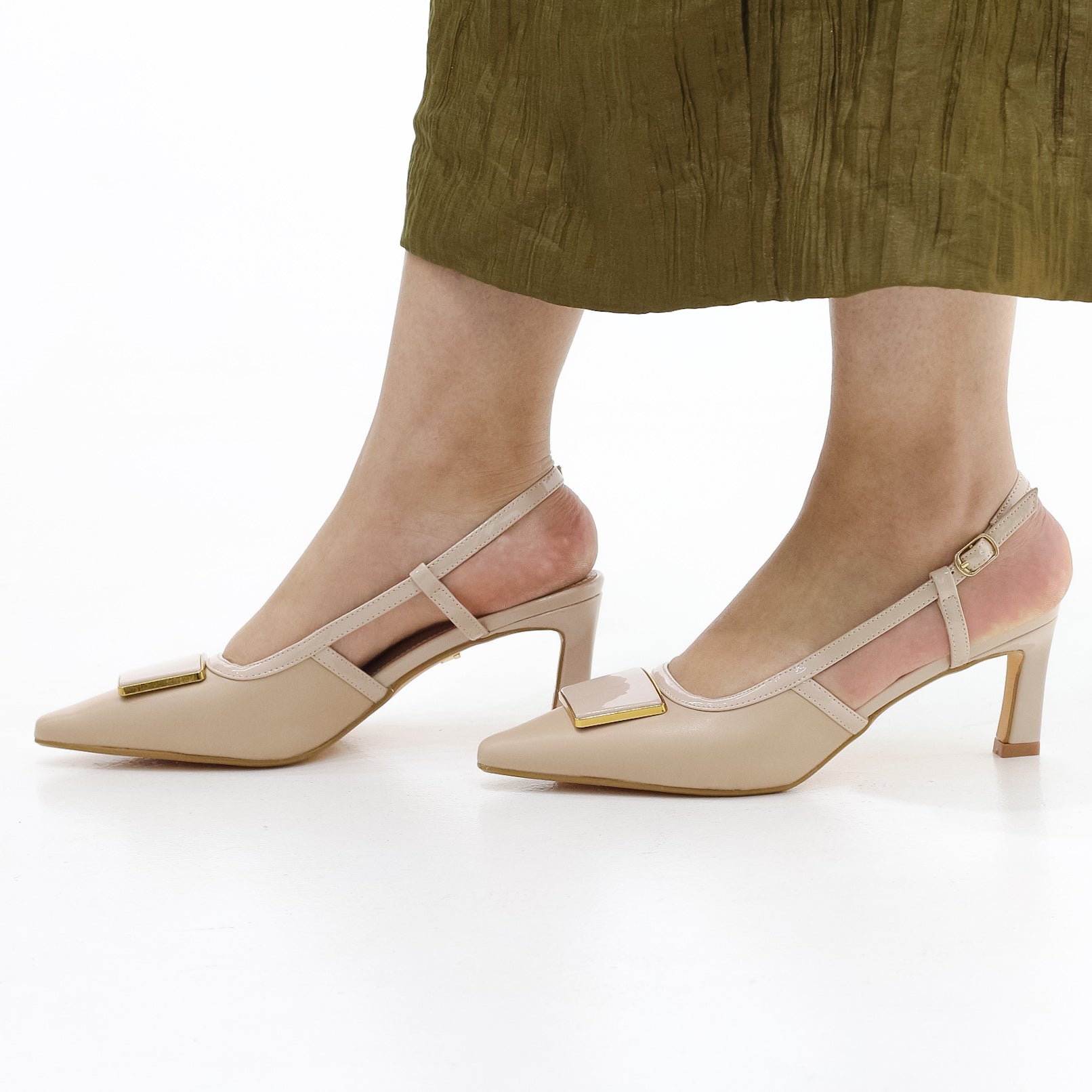 Musk slingback 6.5 cm heel with pointed toe