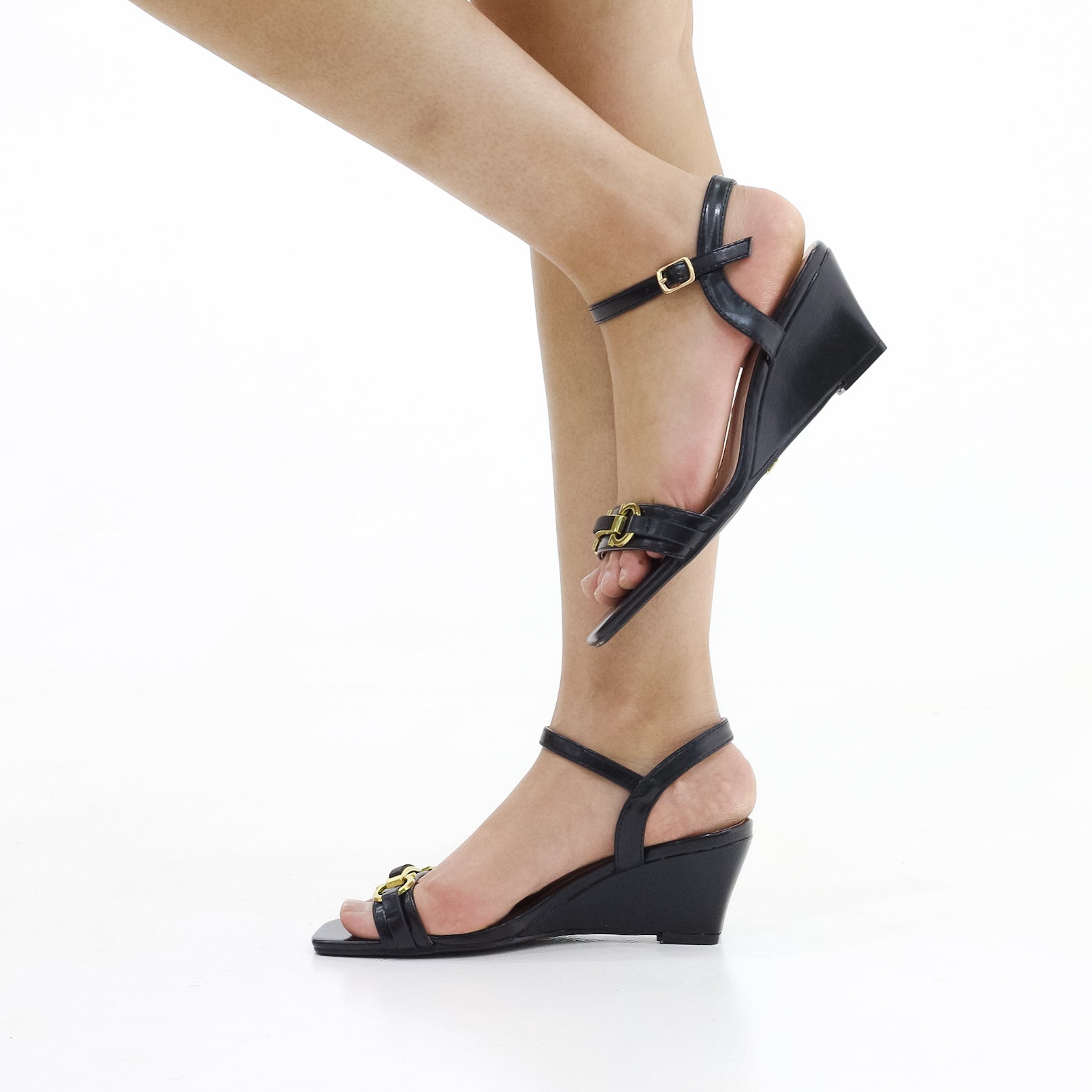 Merla one band wedge 6 cm heel sandal