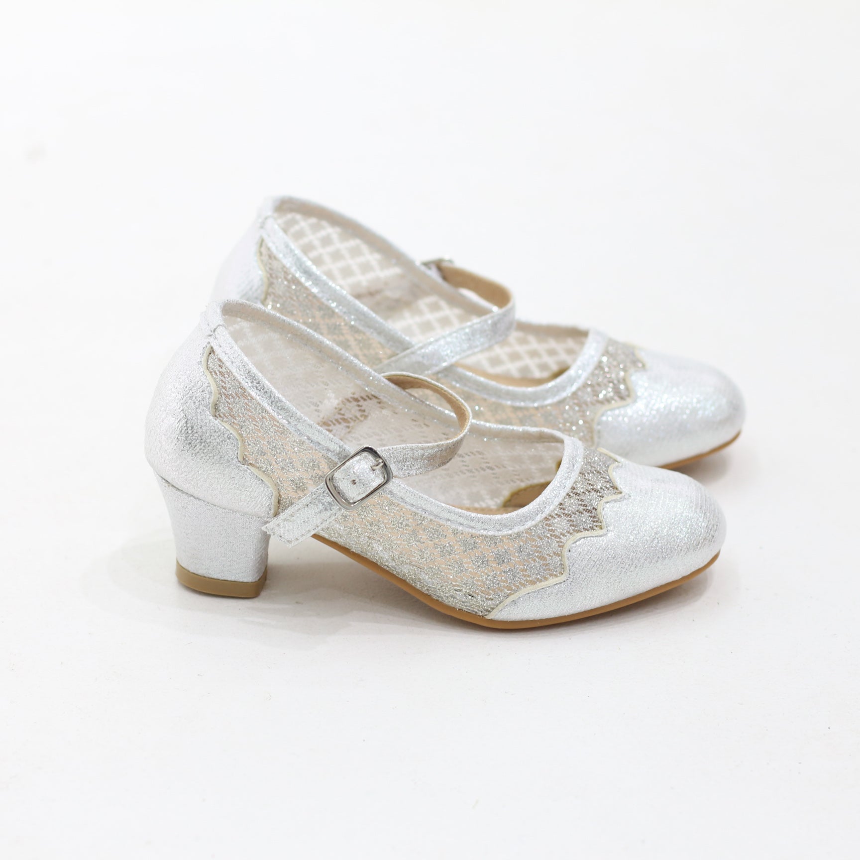 Song elegant shimmer strap infant girl pumps