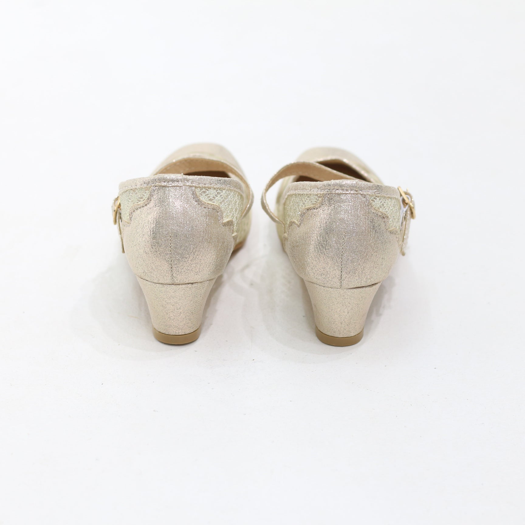 Song elegant shimmer strap girl pumps