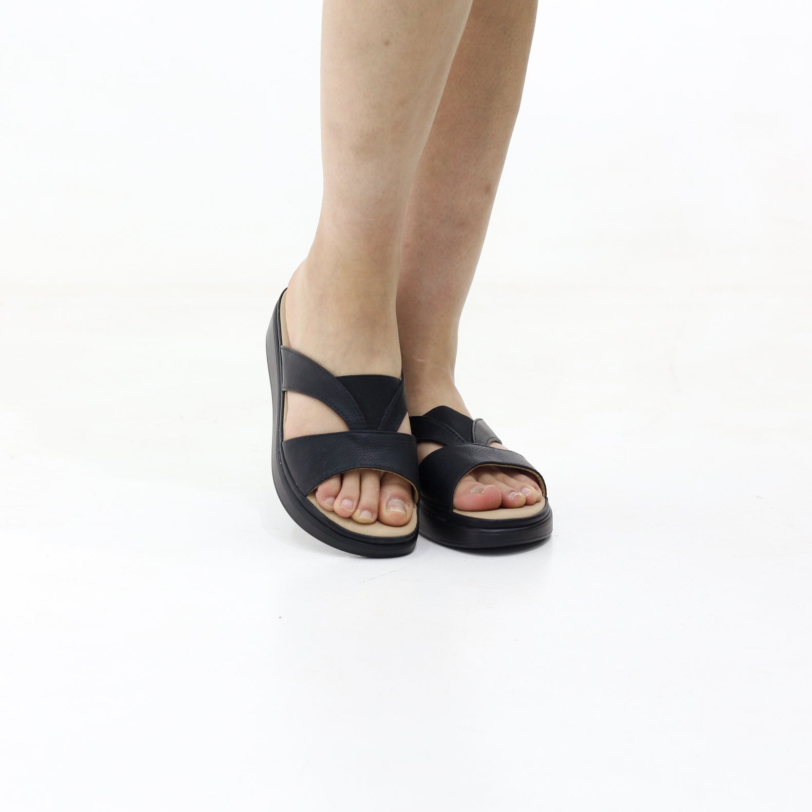 Patsi wedge sandals criss-cross strap