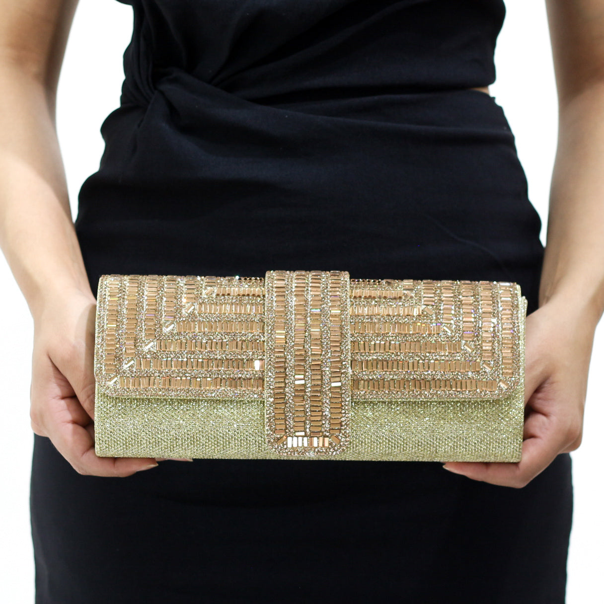 Adamite sparkly evening clutch bag