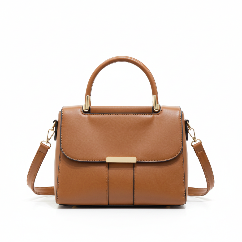 Eridot structured Handbags with Metallic Handle