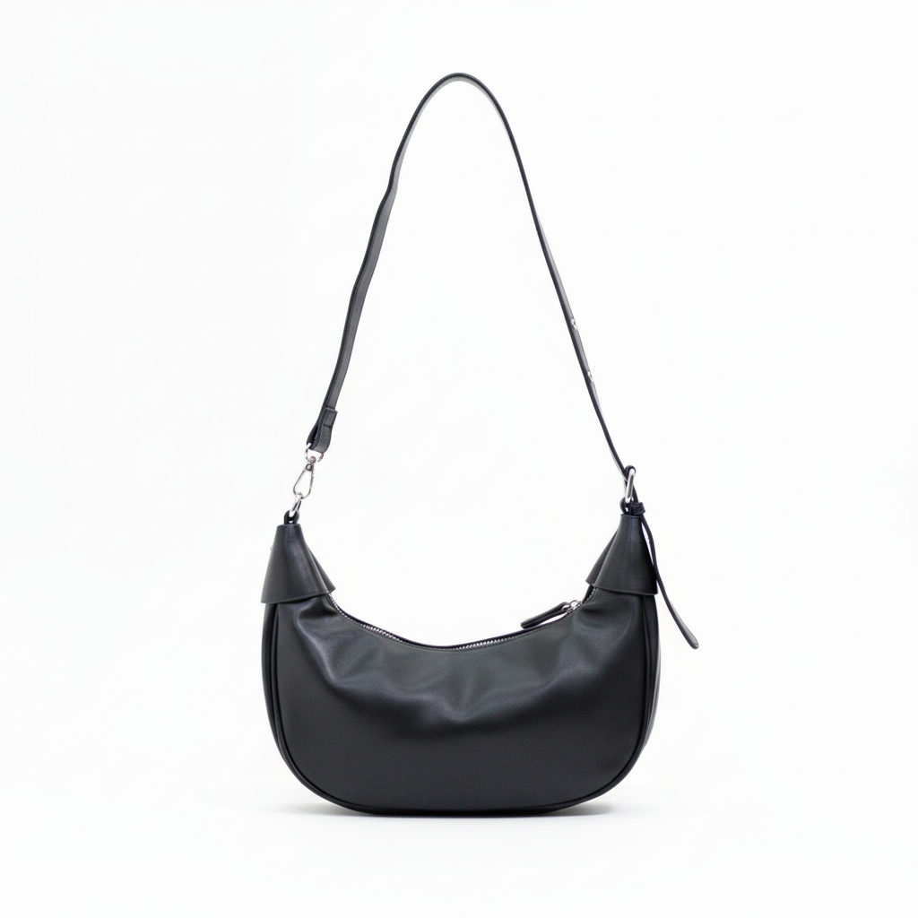 Premia crescent shoulder bag with strap