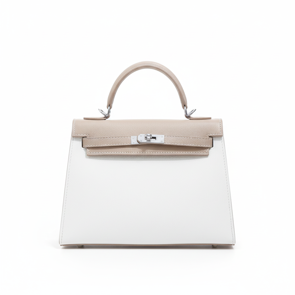 Magnesite elegant two-tone top handle crossbody bag