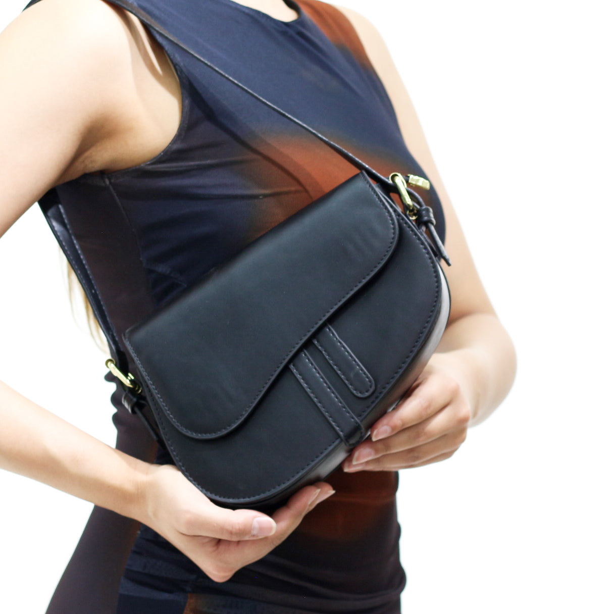 Kyanite minimalist flap crossbody bag