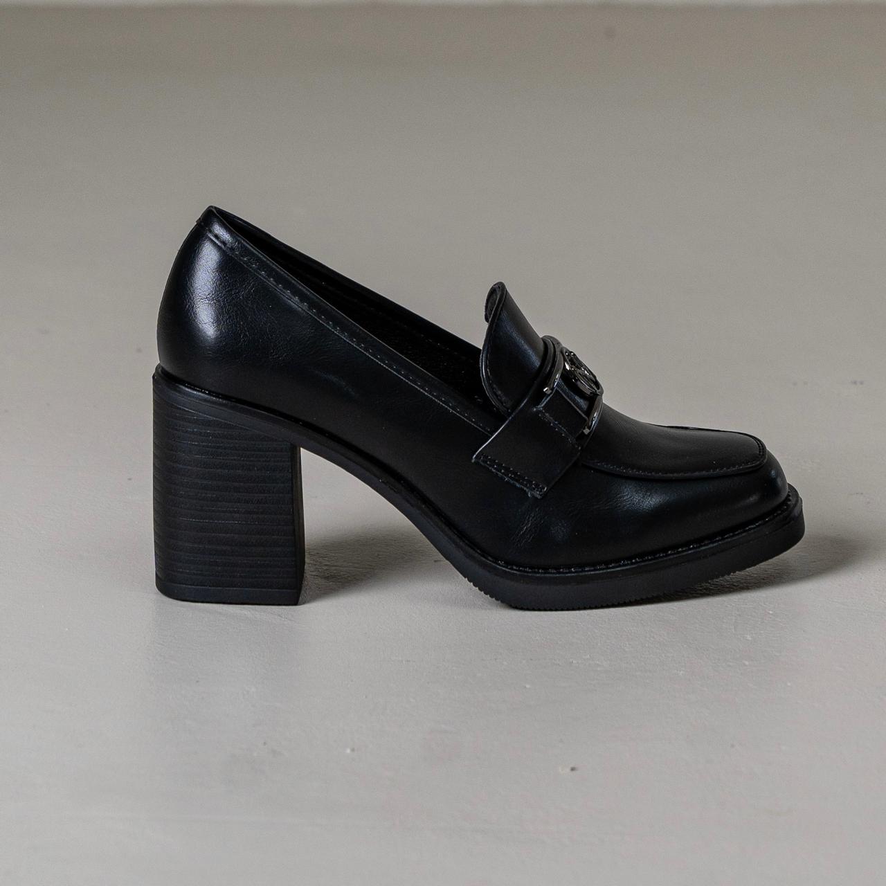 Lanomi Chunky platform loafer with block heel and buckle detail
