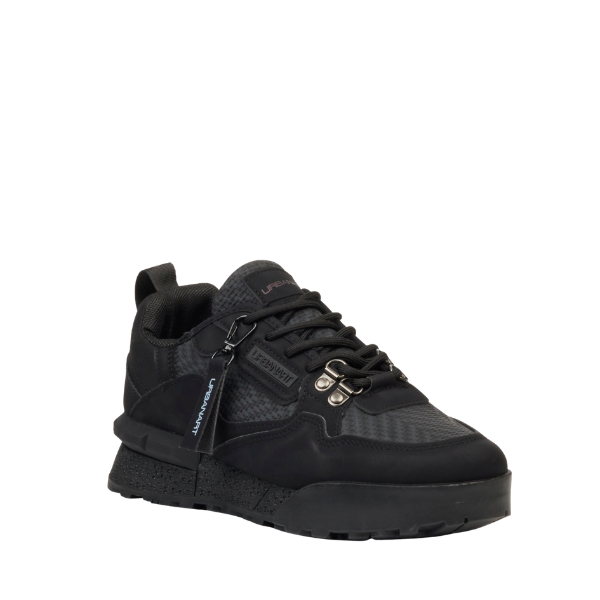 Urbanart PLAY3 faux nubuck / print black men’s sneakers