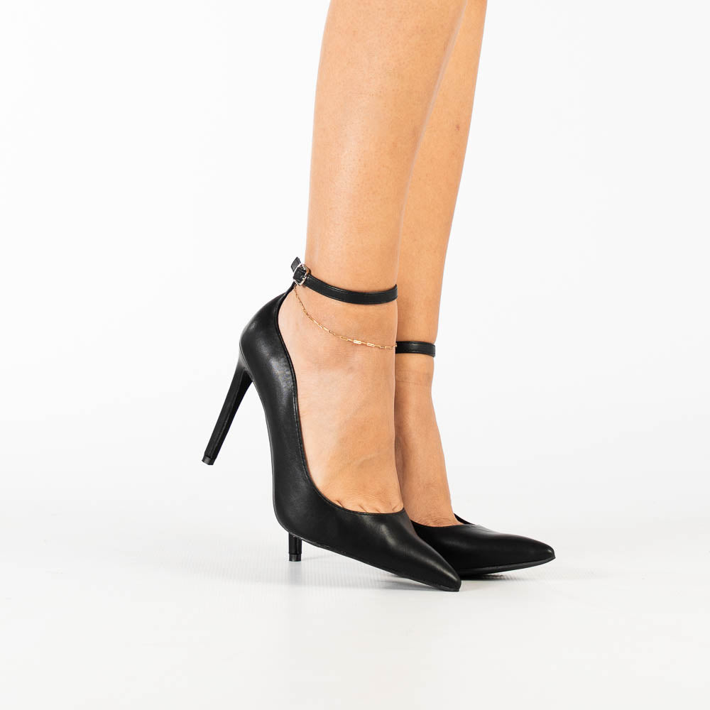 Komi women's elegant pointed ankle-strap stiletto heels