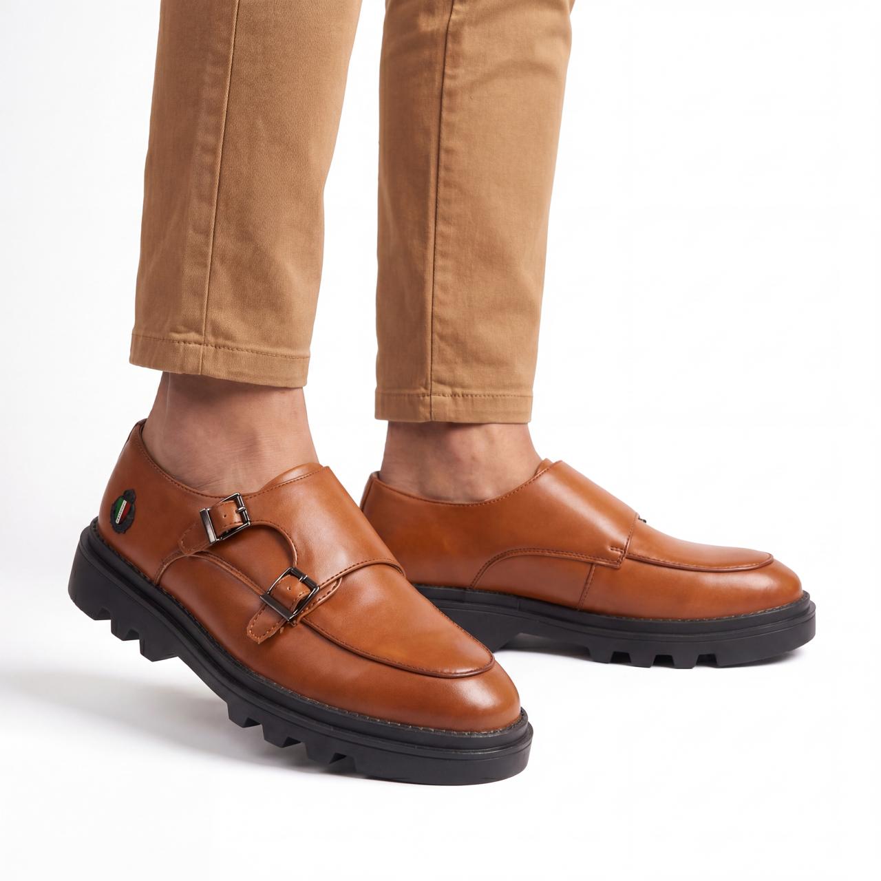 Mazerata VINCHEY30 faux leather tan men’s shoes