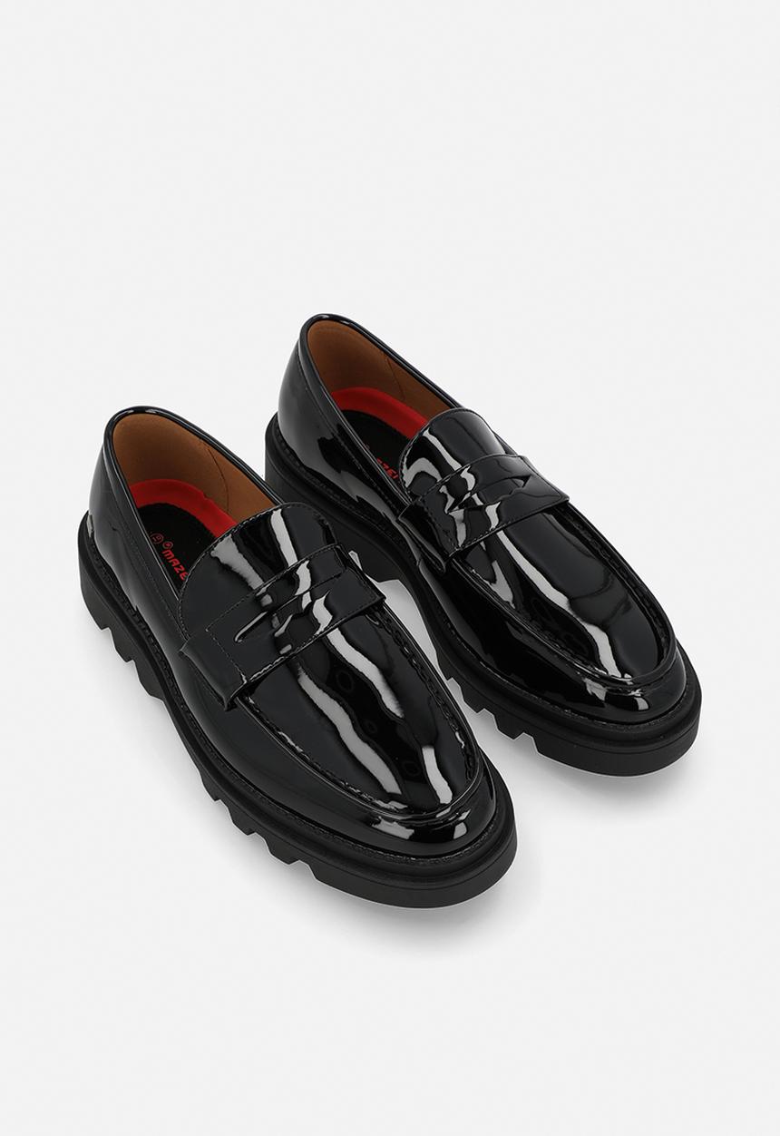 Mazerata Vinchey69 faux patent men's shoes