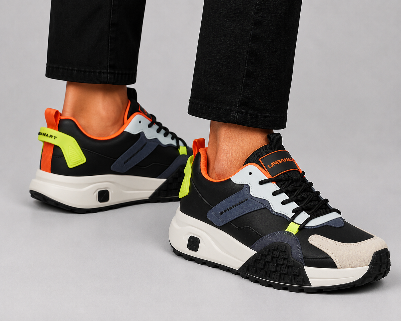 Urbanart Redo 4 faux nubuck / faux wax navy men’s sneakers