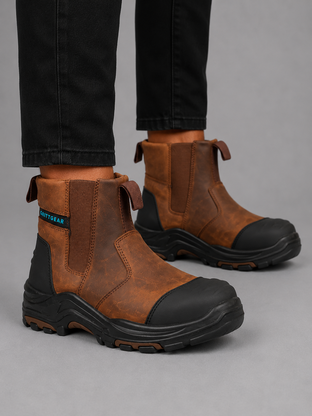 Grittgear Slate S3 crazy horse leather boots with protective toe