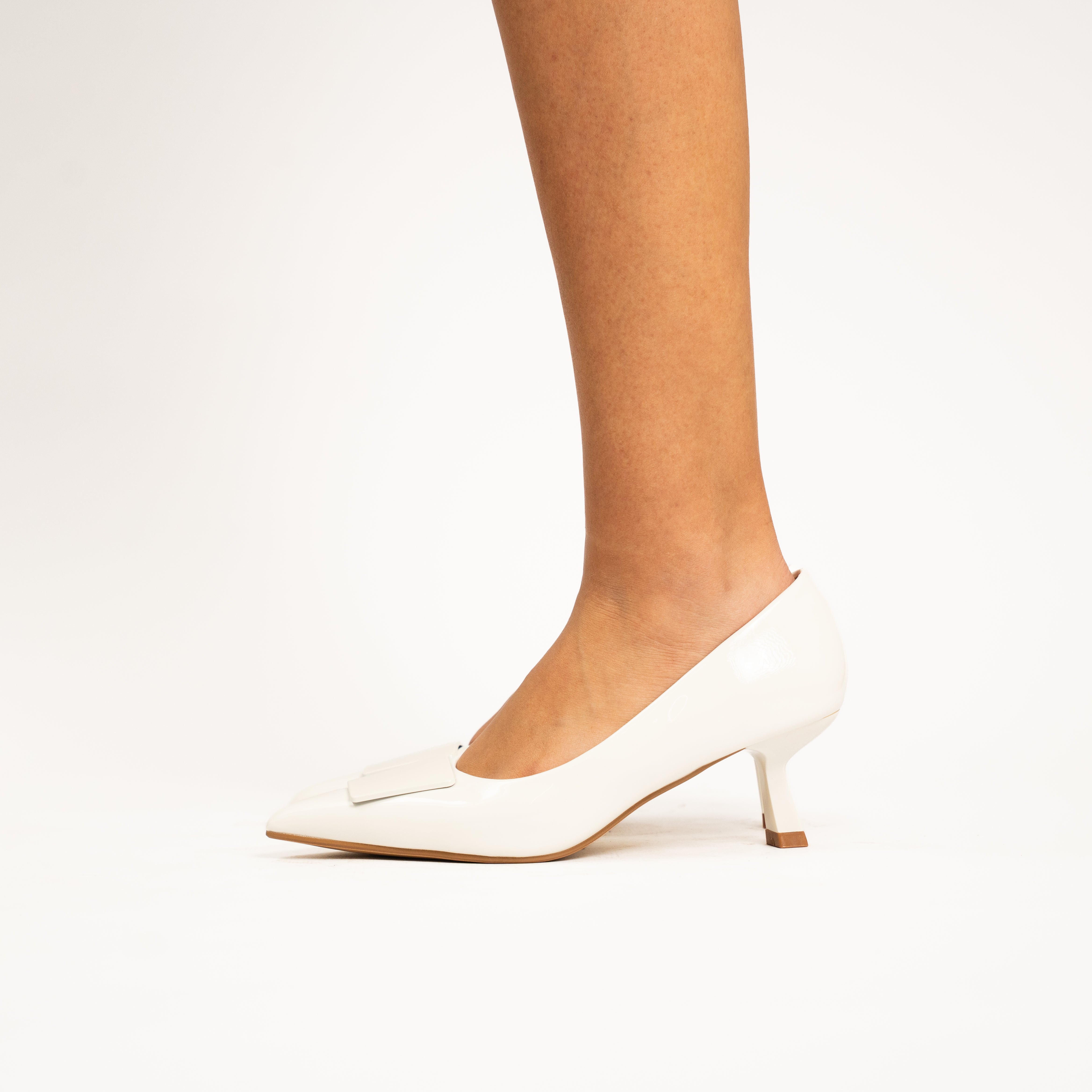 Kinely women elegant slender flared mid-height heel