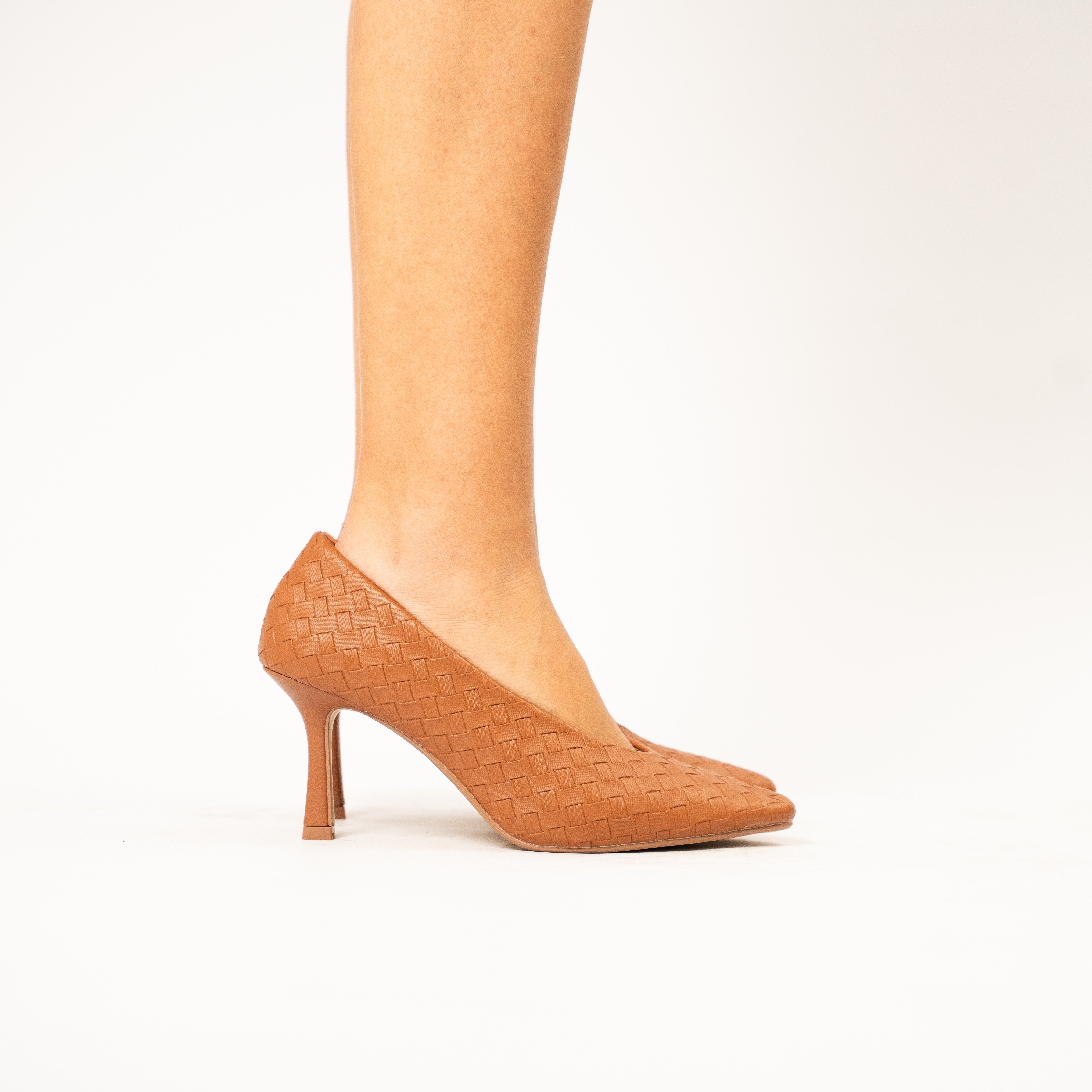 Tosia women woven pointed toe stiletto court heel