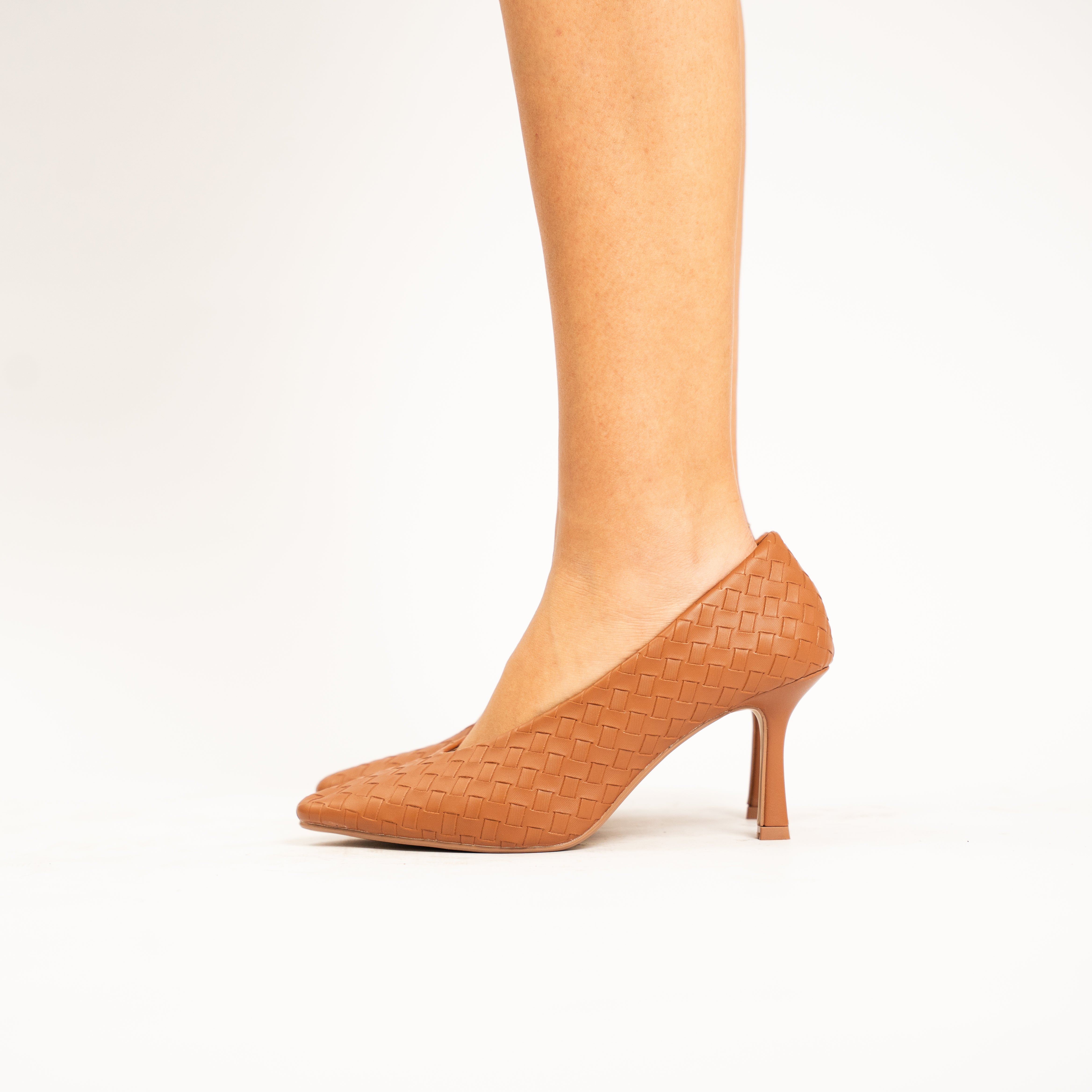 Tosia women woven pointed toe stiletto court heel