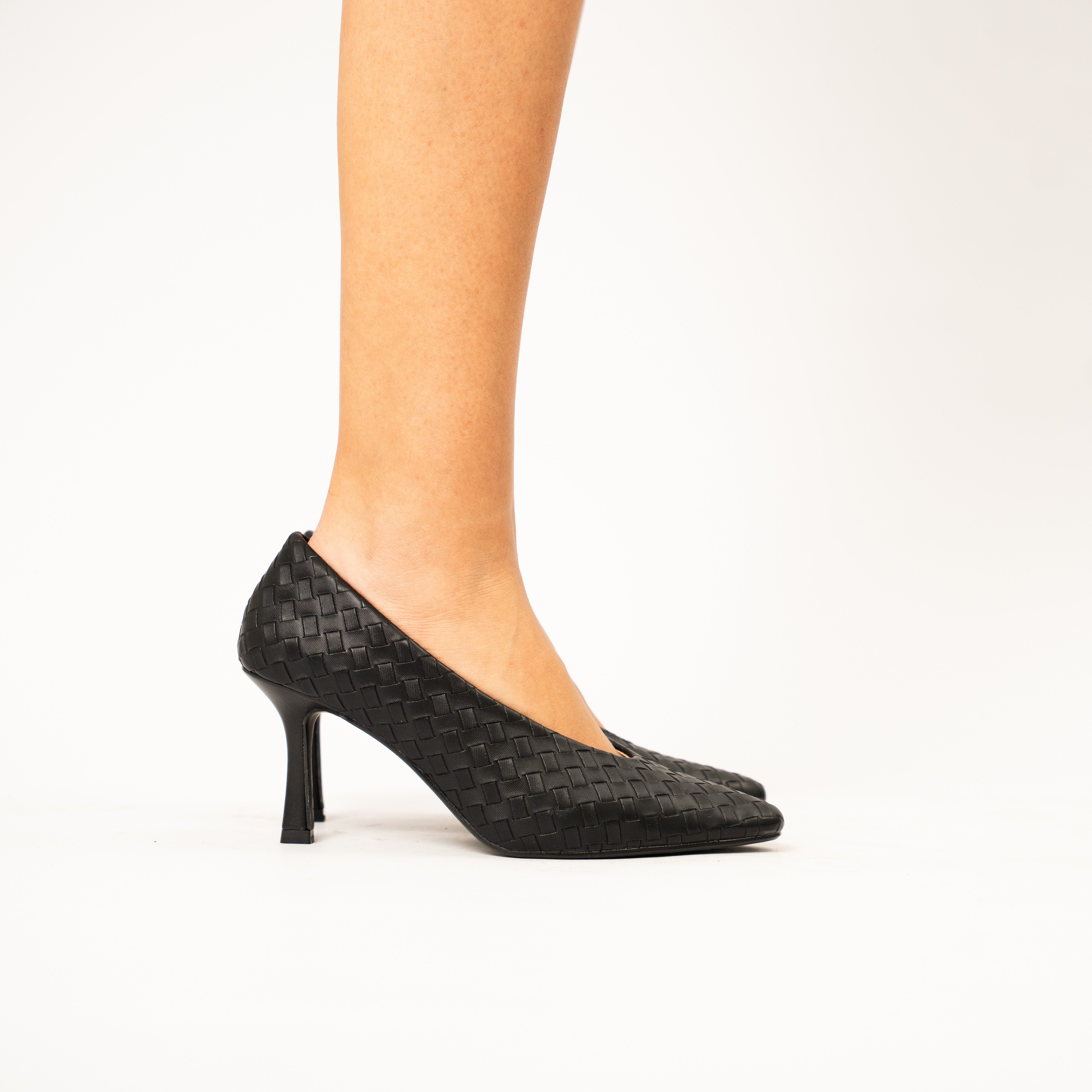 Tosia women woven pointed toe stiletto court heel