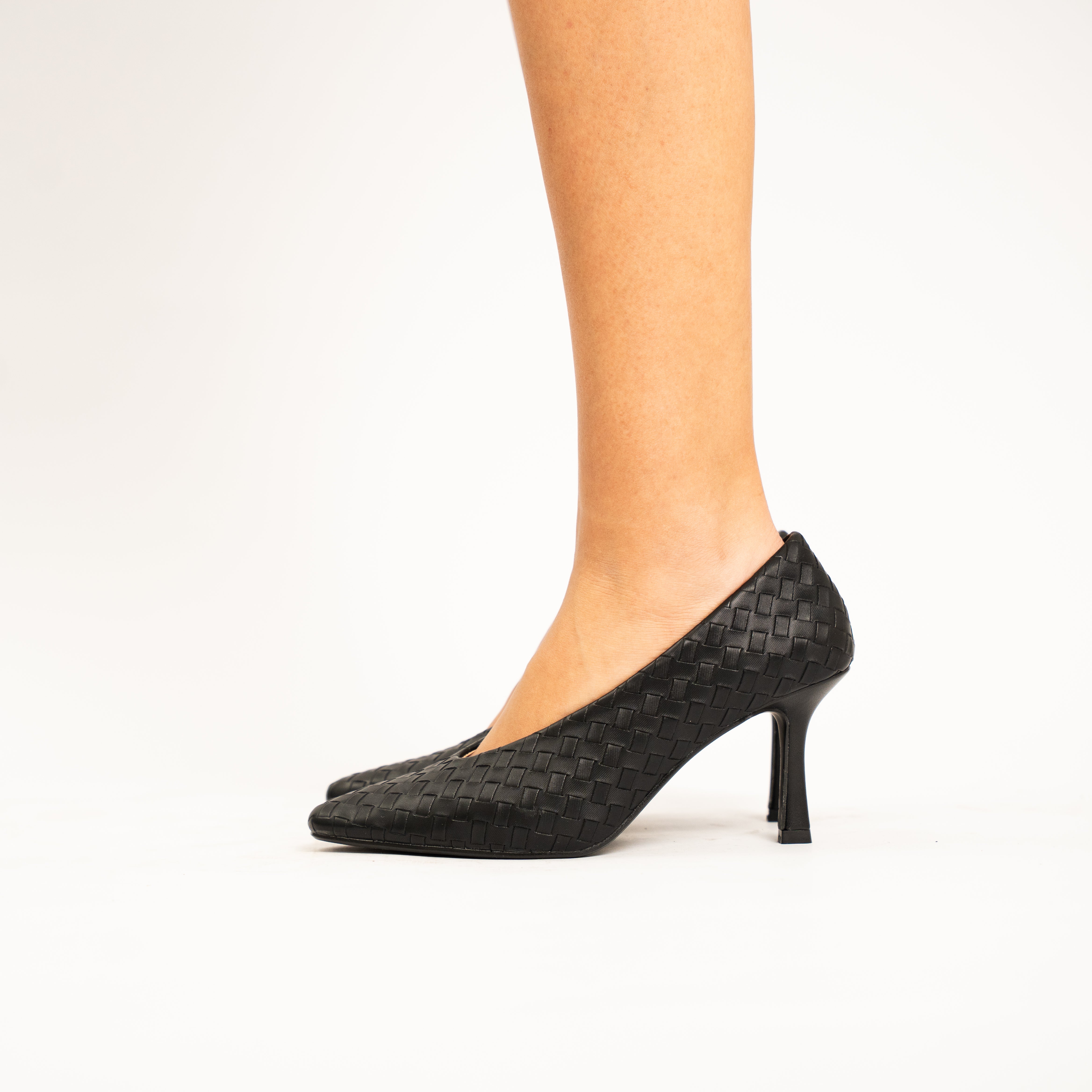 Tosia women woven pointed toe stiletto court heel