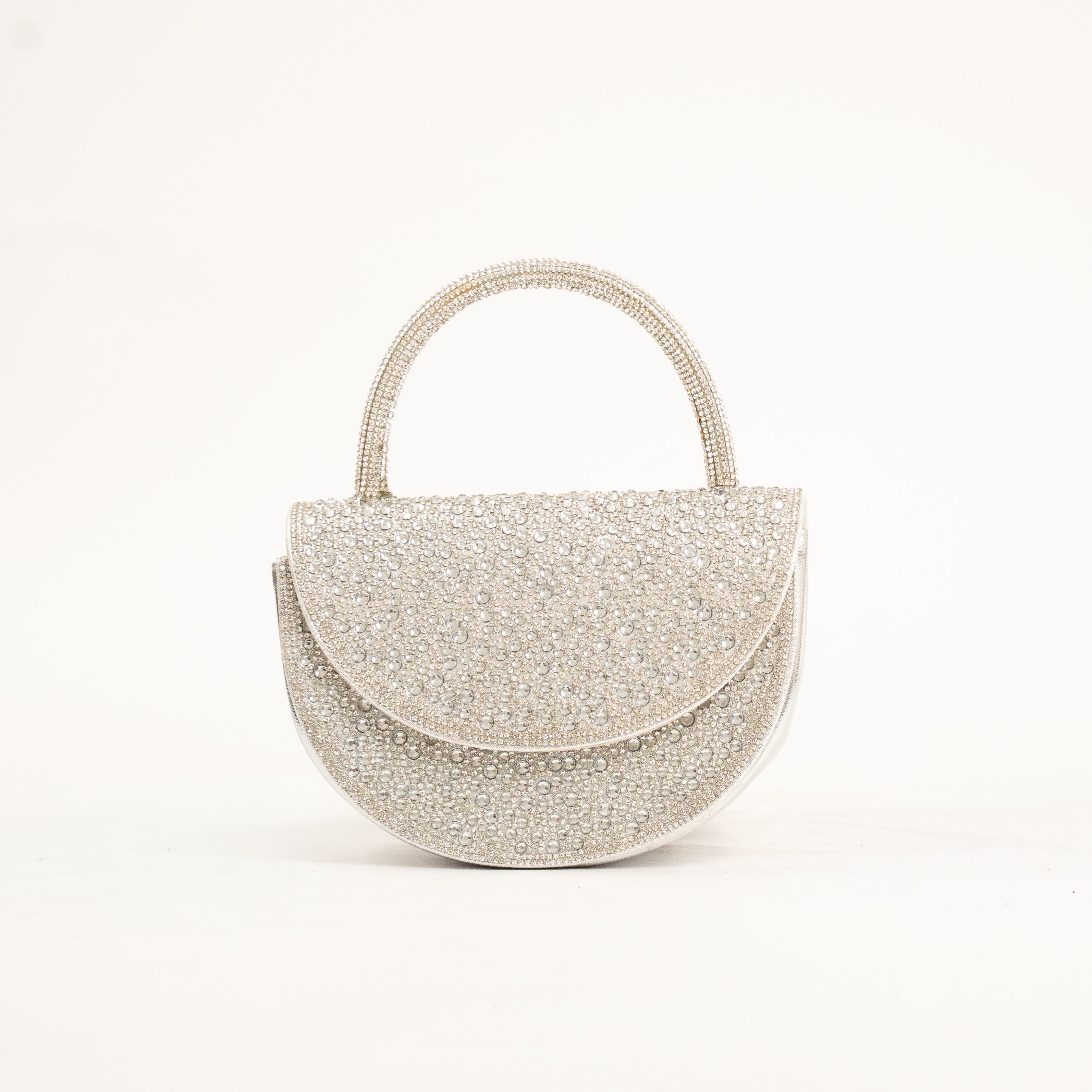 Dochess luxury crystal embellished top handle evening handbag