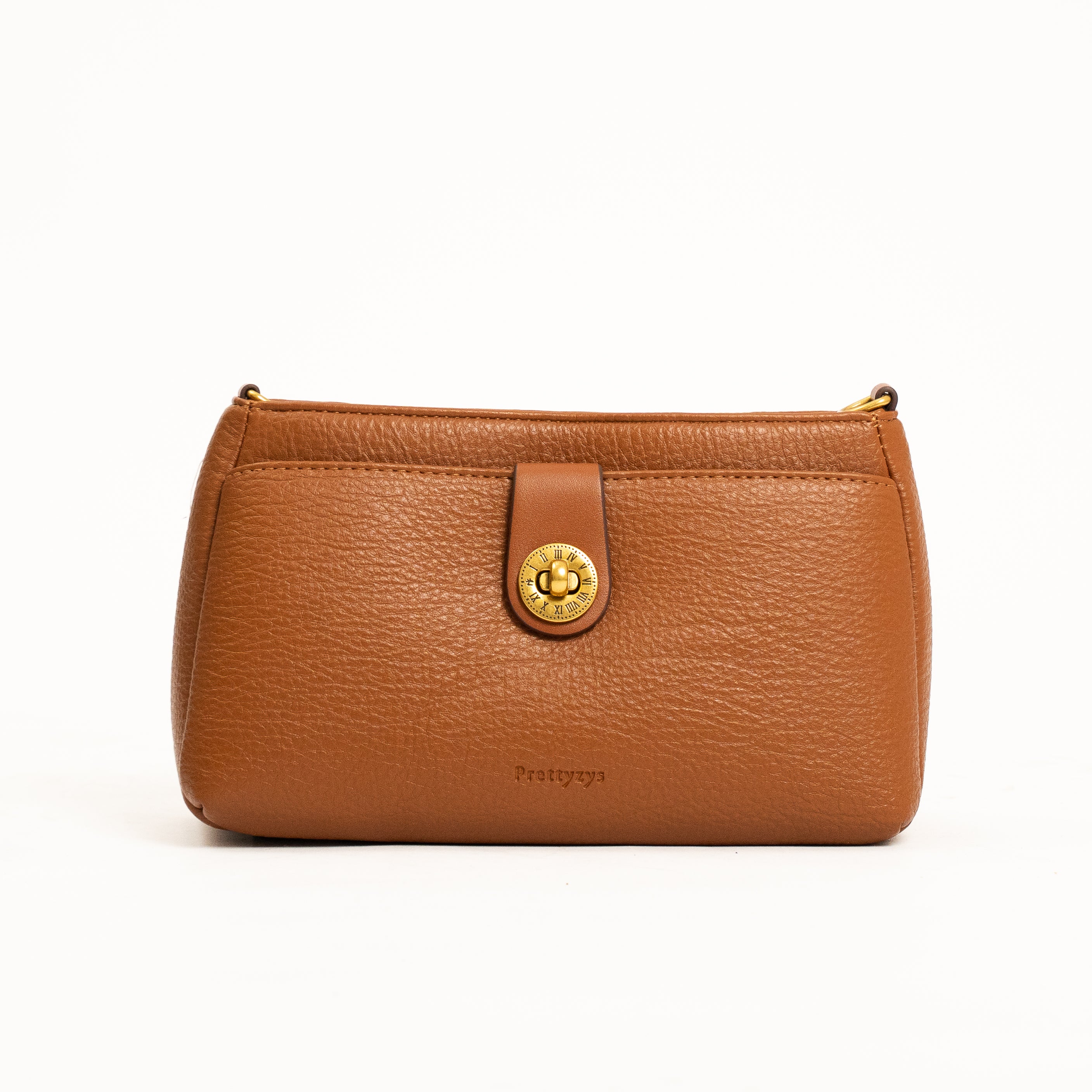 Hazel classic pebbled shoulder bag with vintag
