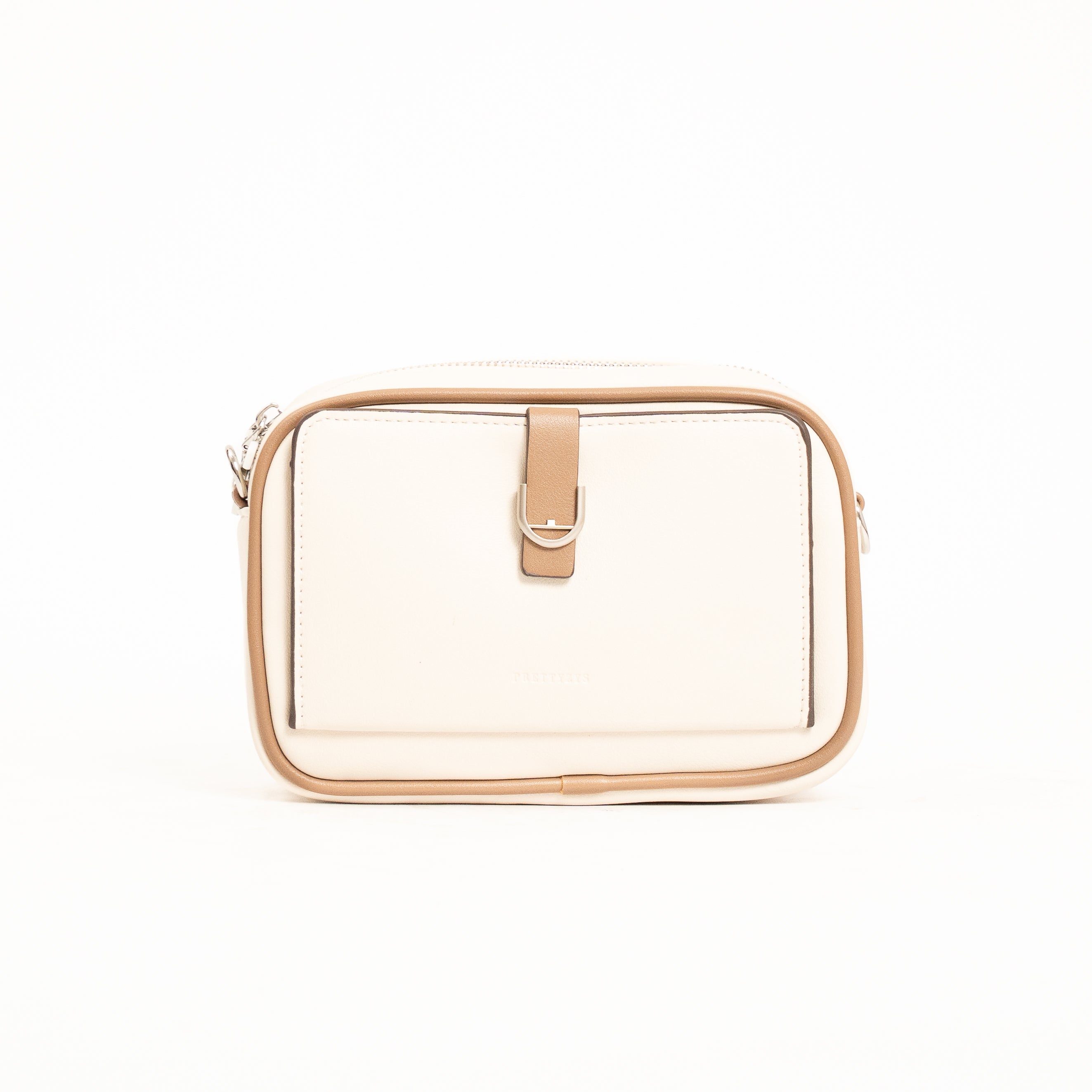 Miray compact zip-around crossbody bag with front flap accent