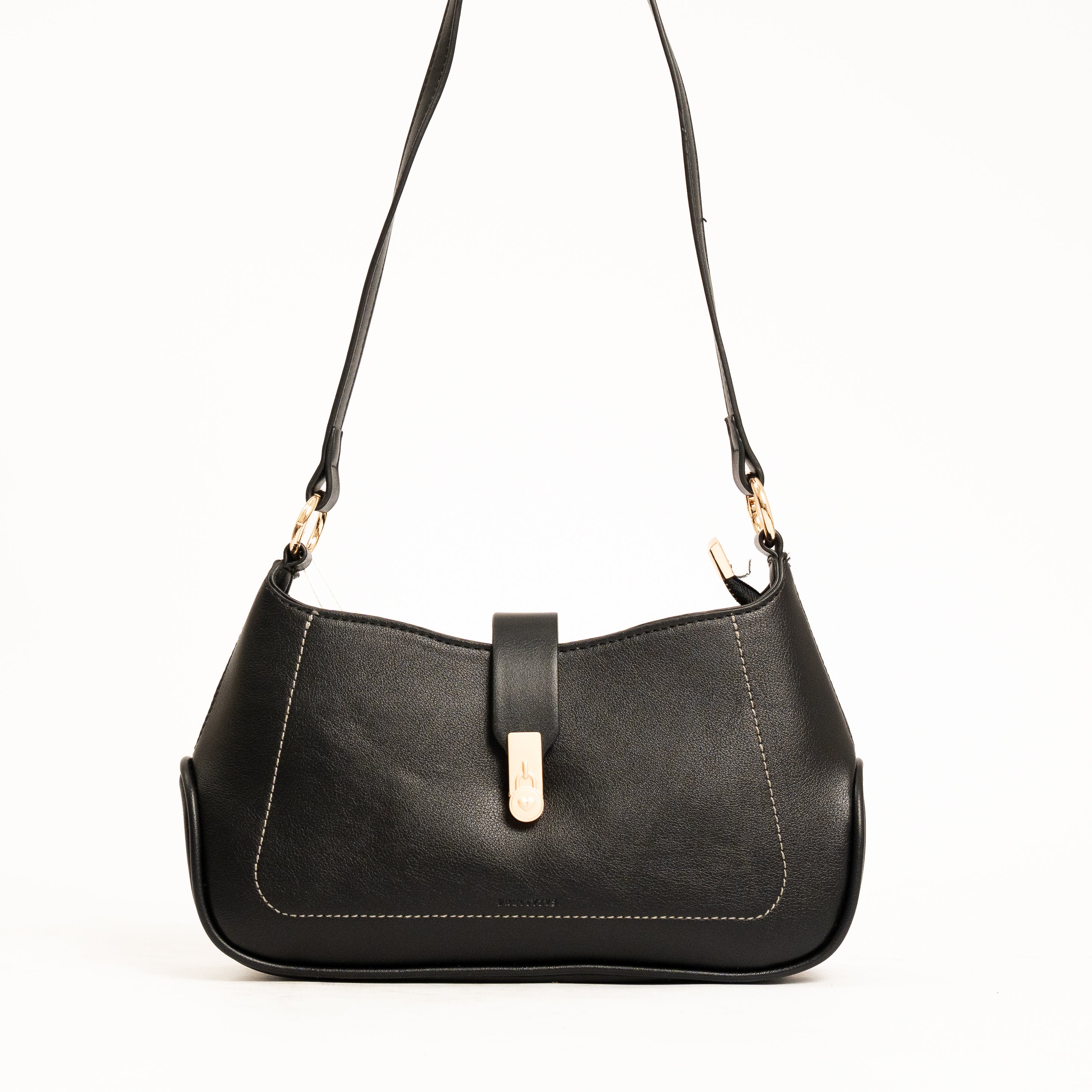 Zelie elegant buckle shoulder bag with sleek design