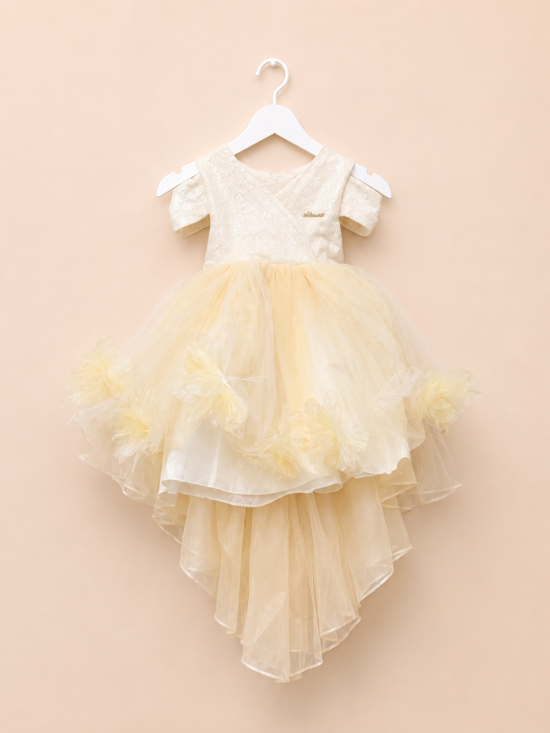 Celestia girls Tulle Dress Peach