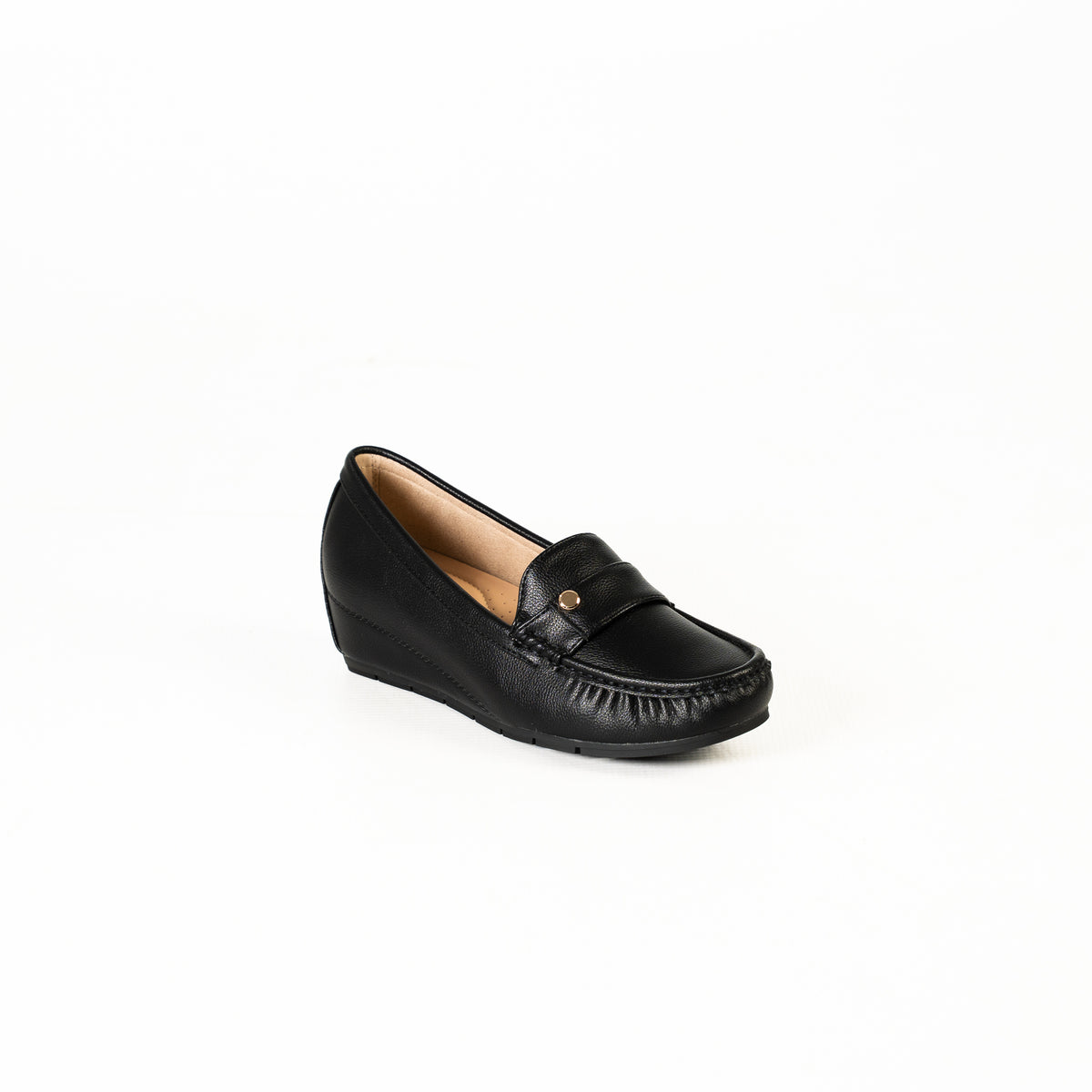 Plasma women's white loafers with elegant strap detailing and comfortable soles.