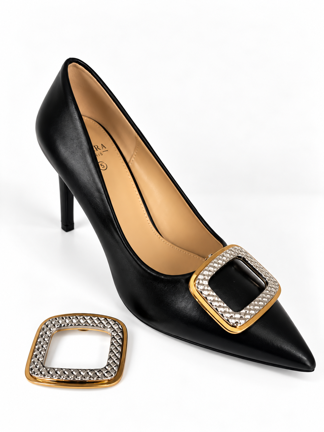 TRIM04 Elegant Rhinestone Shoe Buckle Accessories 2-Piece Set